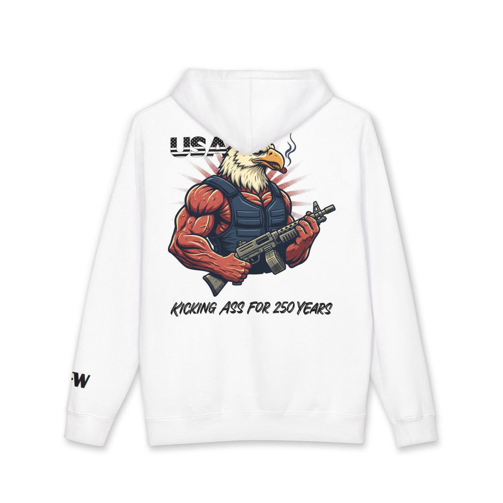 USA Eagle Hoodie — "Kicking Ass for 250 Years" Patriotic 1776–2026 Sweatshirt