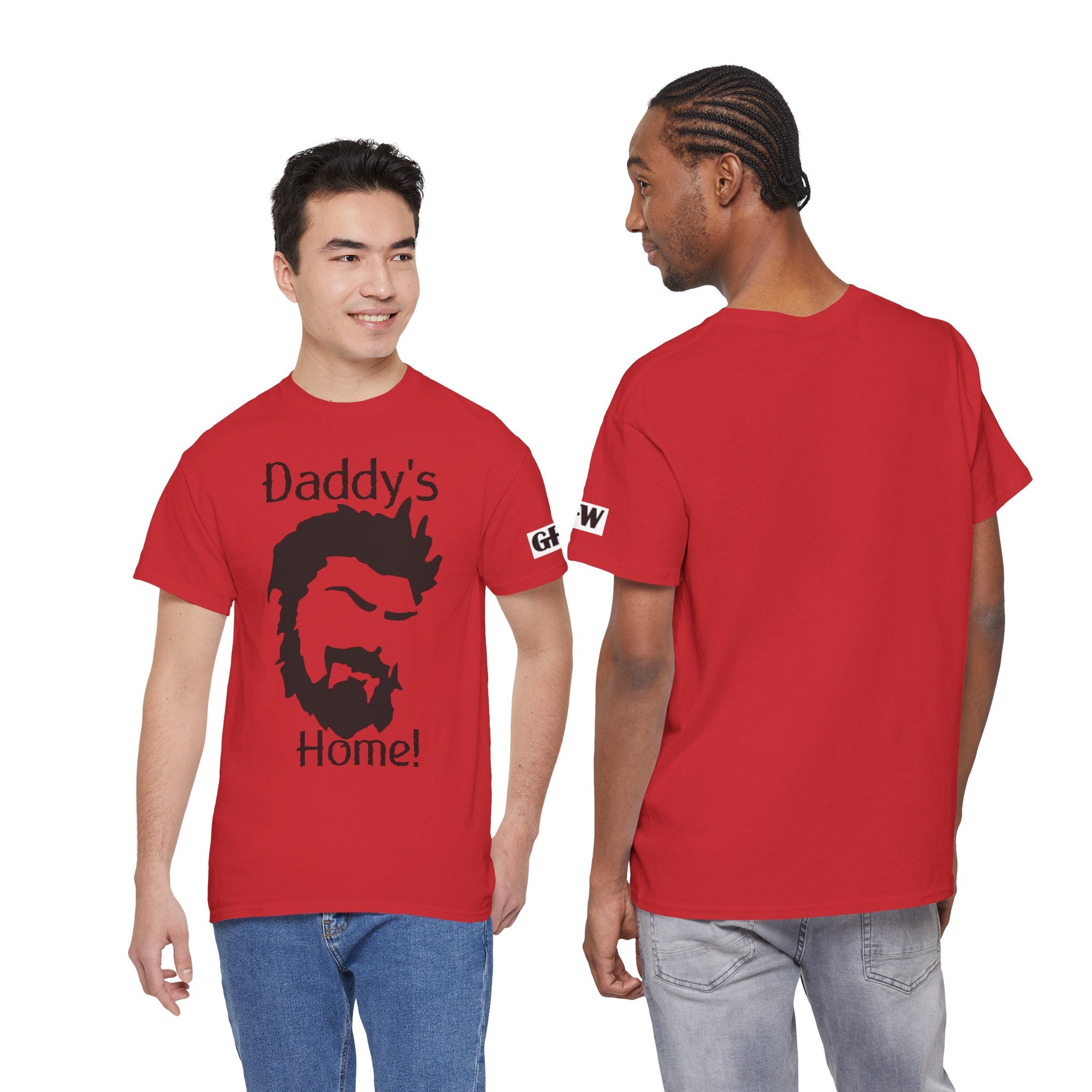Daddy's Home T-Shirt — Men's Beard Silhouette Father's Day Tee