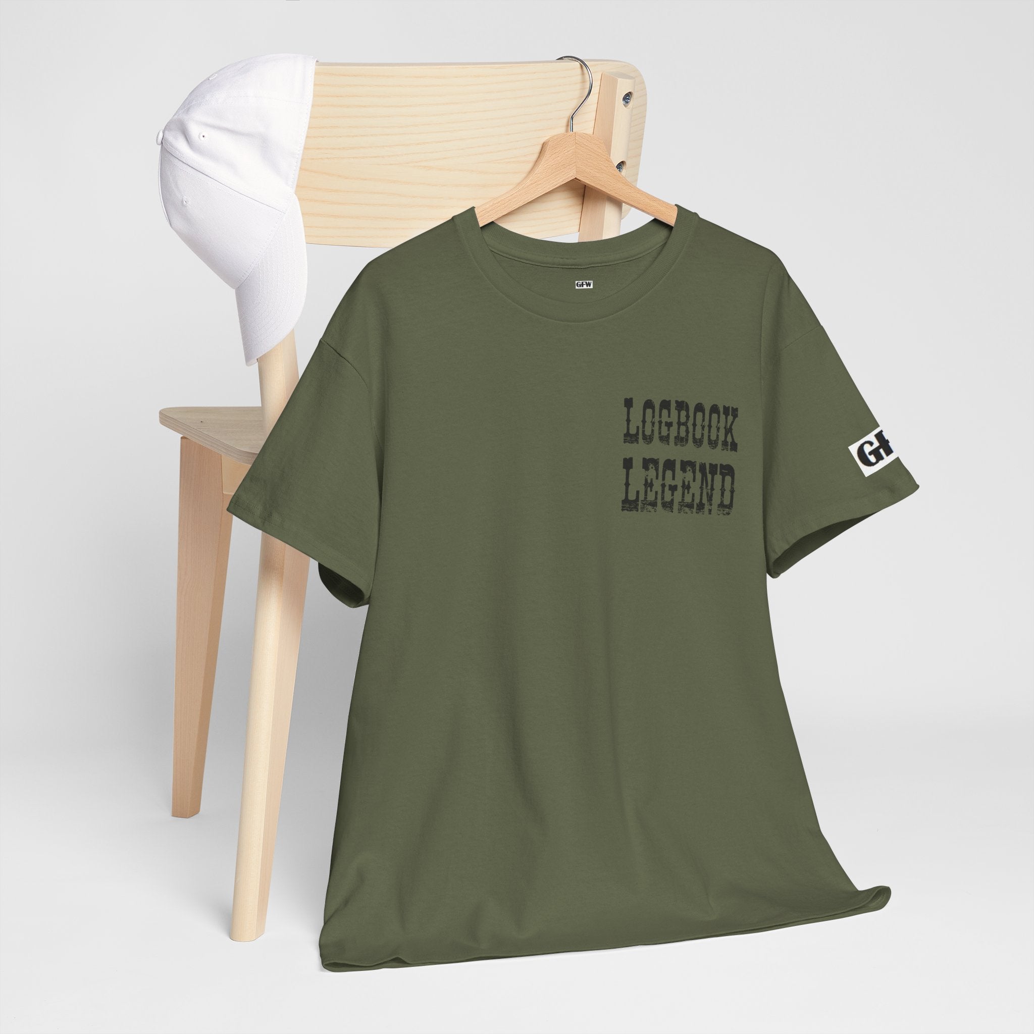 Logbook Legend Trucker Tee — "Logbook Legend" Graphic T-Shirt for Drivers