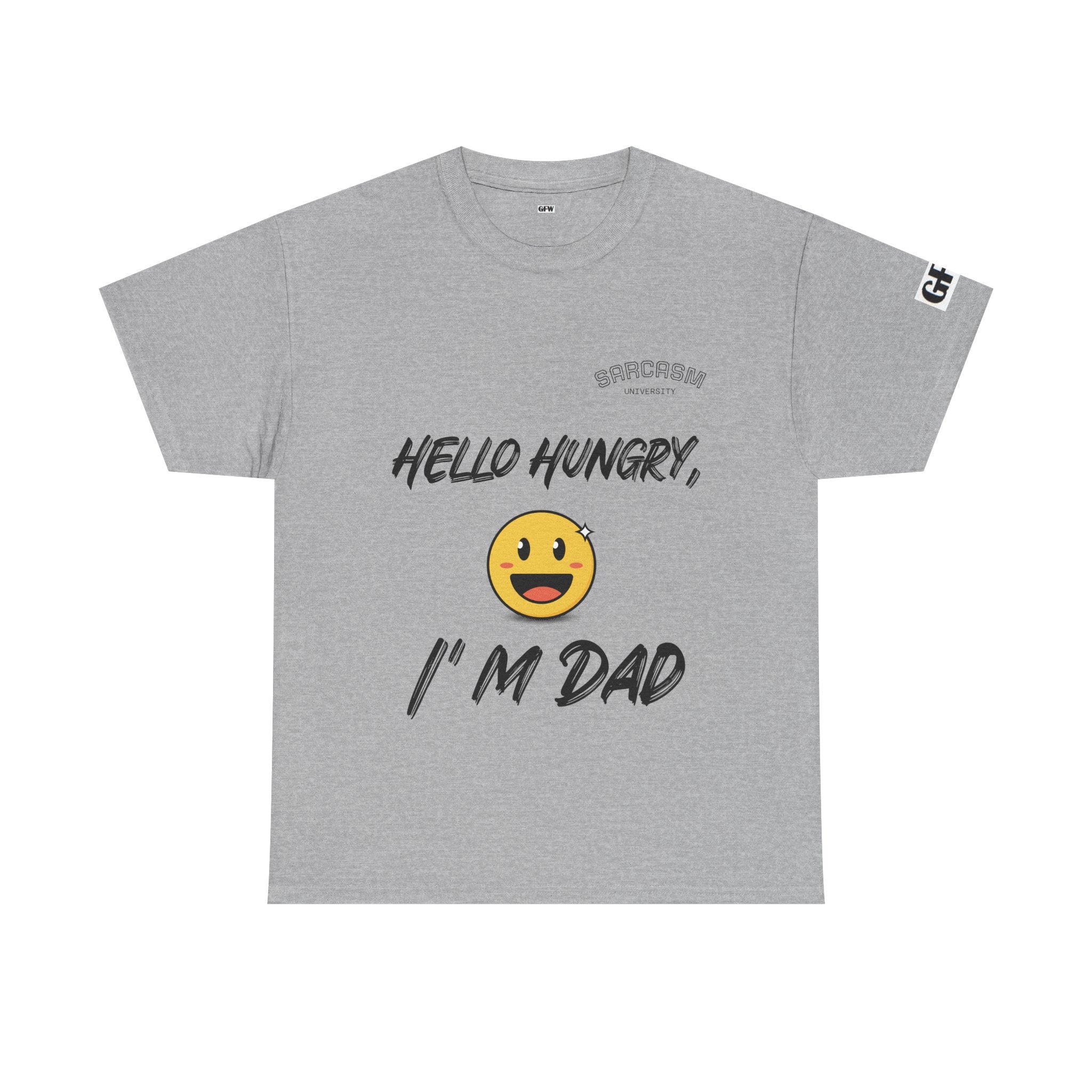 Dad T-Shirt — “Hello Hungry, I’m Dad” Funny Emoji Father’s Day Tee