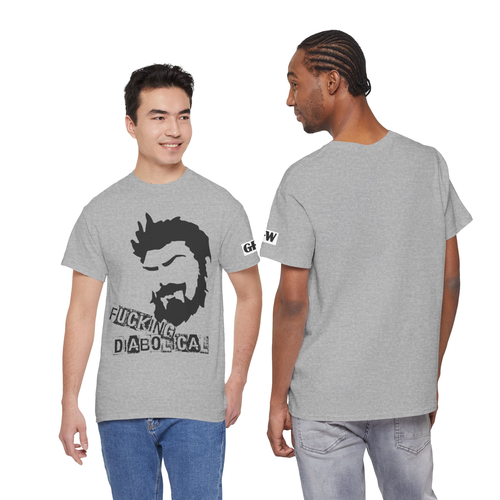 Diabolical Beard Graphic Tee – "Fucking Diabolical" White Cotton Shirt