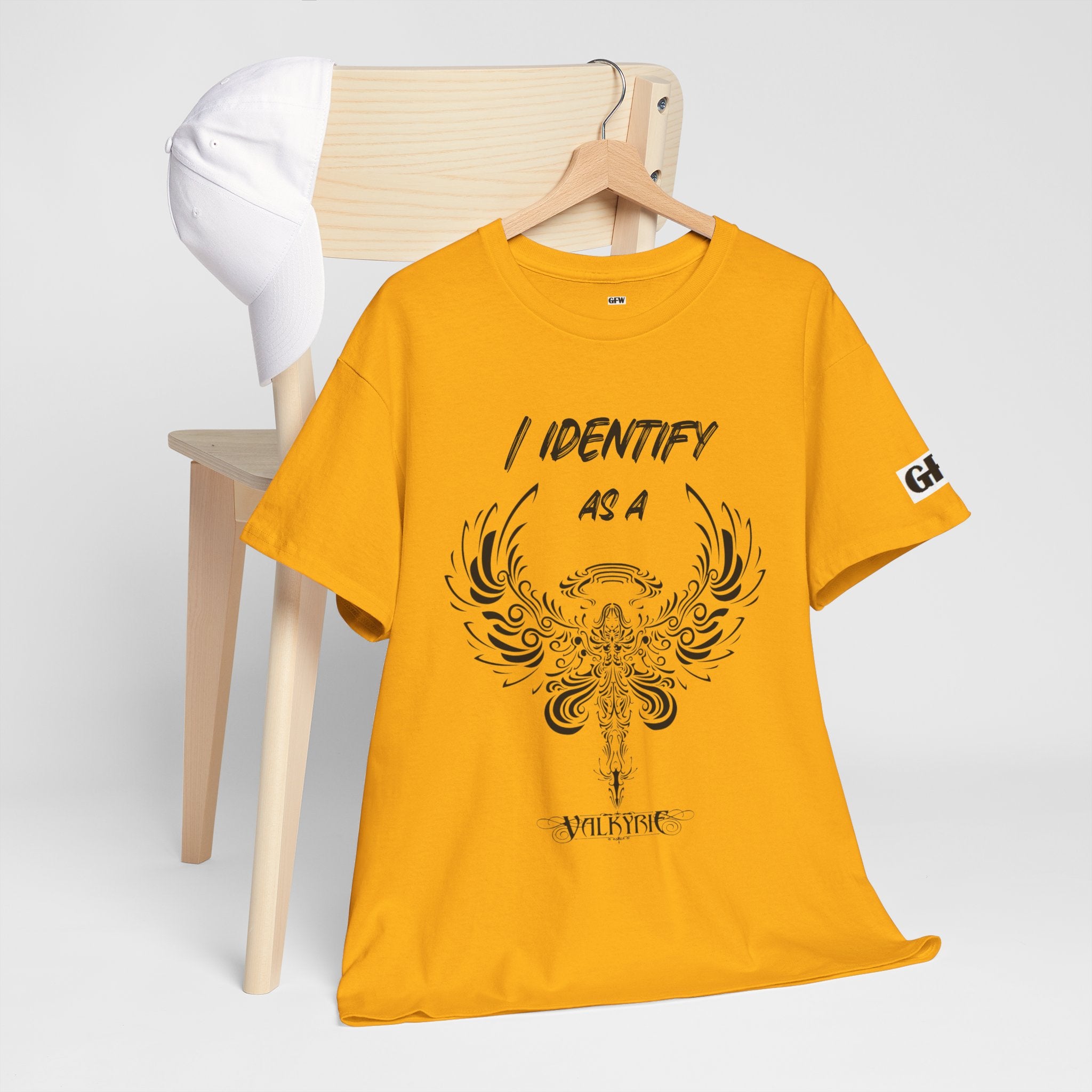 Valkyrie Winged Key T‑Shirt — "I Identify As a Valkyrie" Graphic Tee