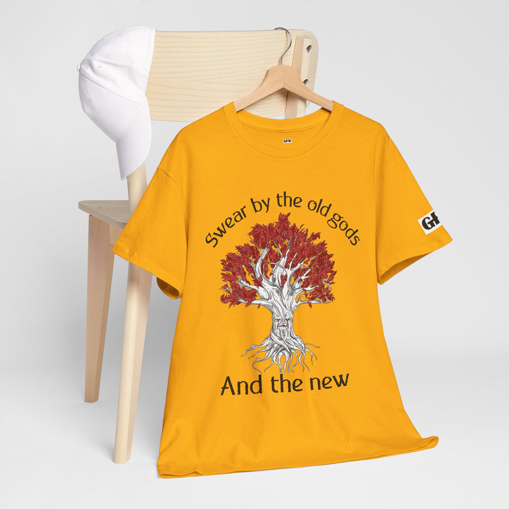 Old Gods & New Tree Tee — "Swear by the old gods and the new" Graphic Shirt