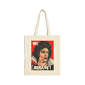 Retro Pop Art Tote Bag — "Oh Behave!" & Red Lips Canvas Shopper