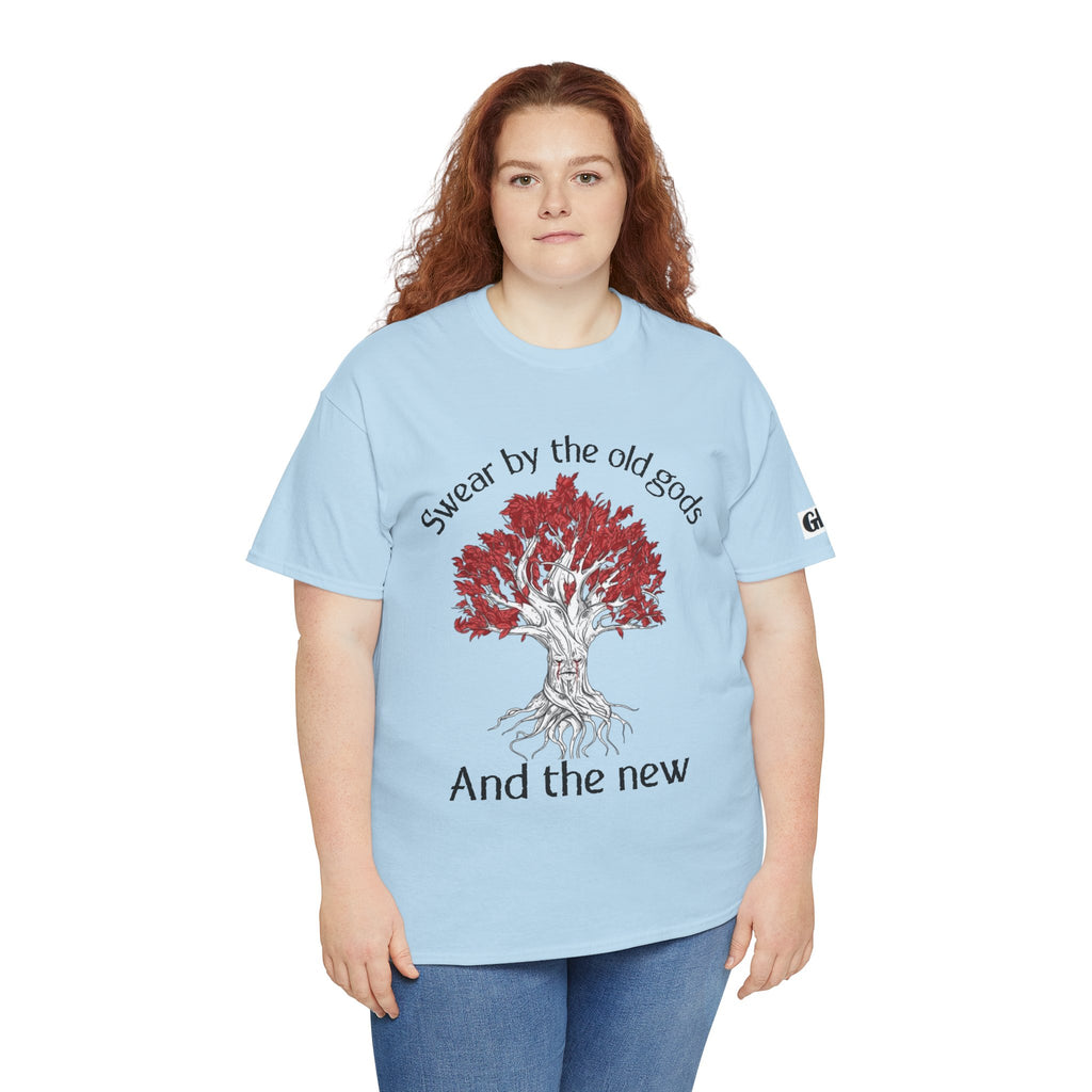 Old Gods & New Tree Tee — "Swear by the old gods and the new" Graphic Shirt