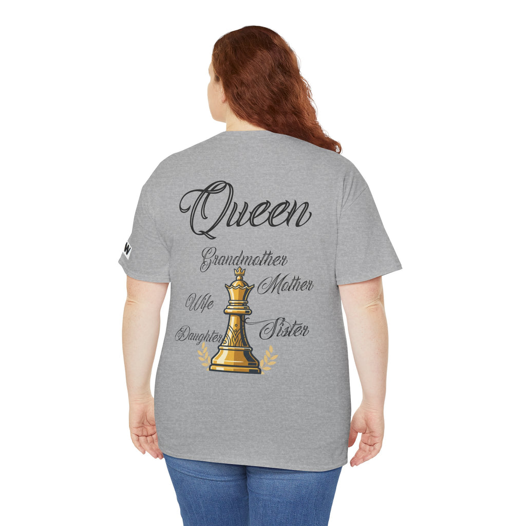 Queen Chess Piece T-Shirt — "Queen" Family Roles Tee (Grandmother, Wife, Mother, Daughter, Sister)