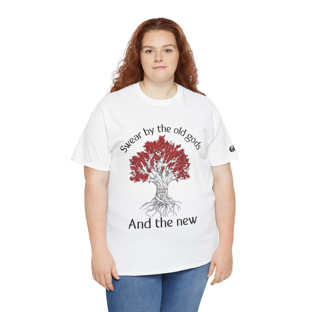 Old Gods & New Tree Tee — "Swear by the old gods and the new" Graphic Shirt