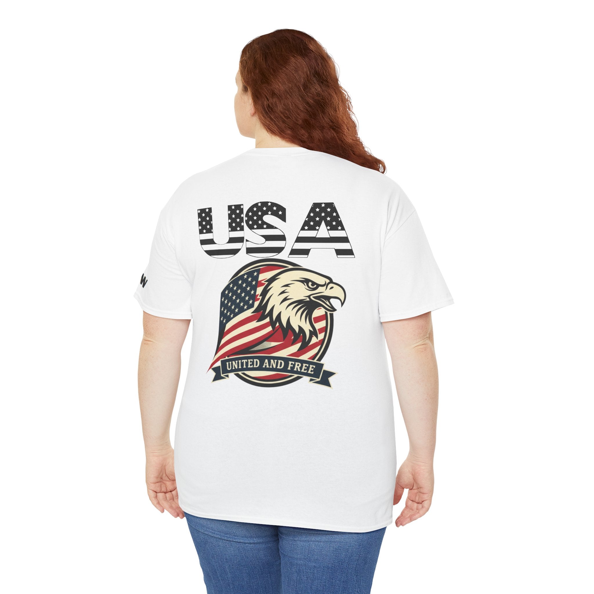 USA Bald Eagle T‑Shirt — "United and Free" Patriotic Tee
