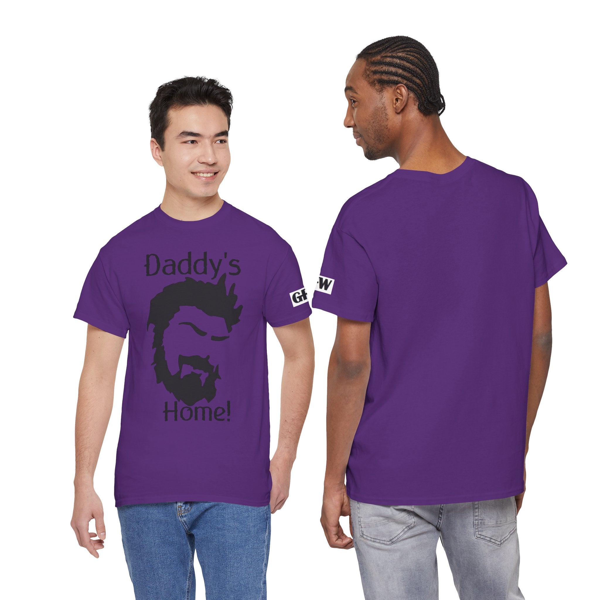 Daddy's Home T-Shirt — Men's Beard Silhouette Father's Day Tee