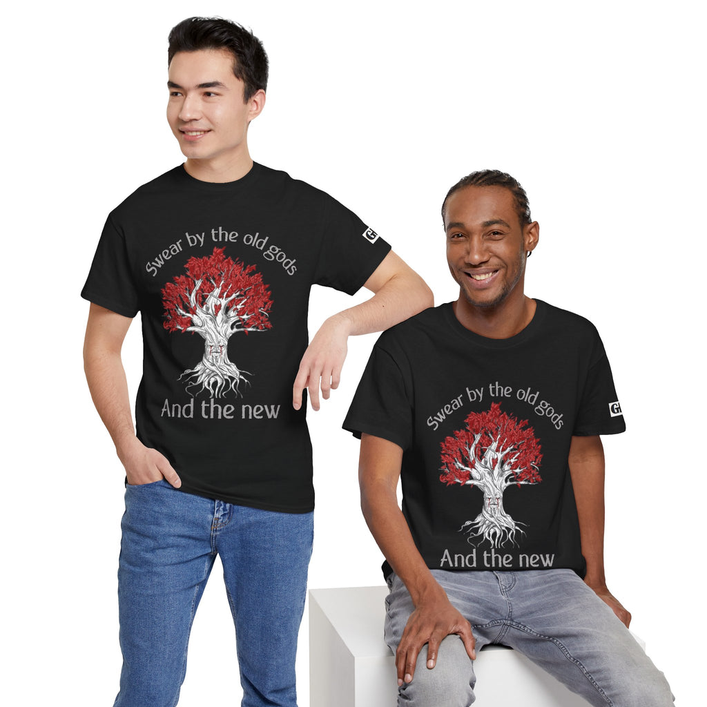 Old Gods & New Tree Tee — "Swear by the old gods and the new" Graphic Shirt