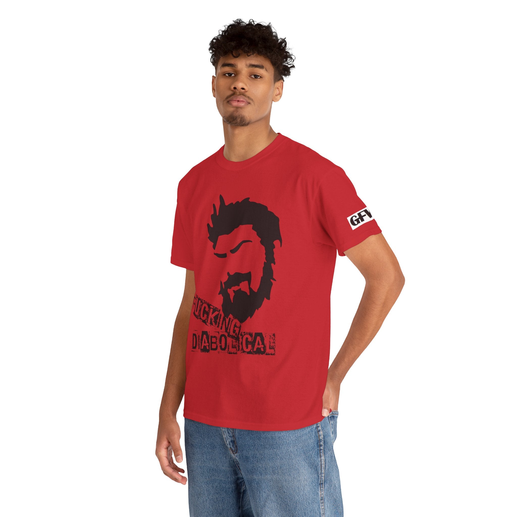 Diabolical Beard Graphic Tee – "Fucking Diabolical" White Cotton Shirt