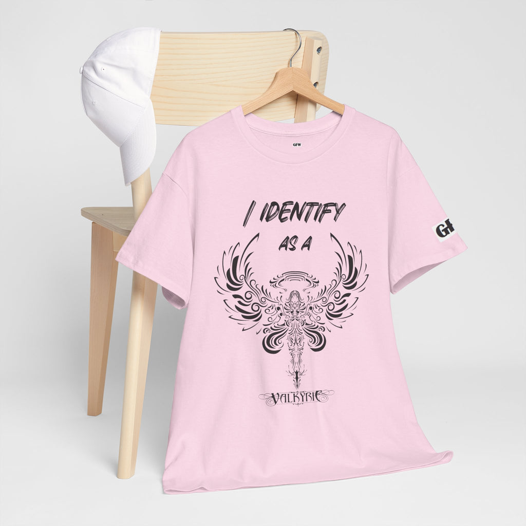 Valkyrie Winged Key T‑Shirt — "I Identify As a Valkyrie" Graphic Tee