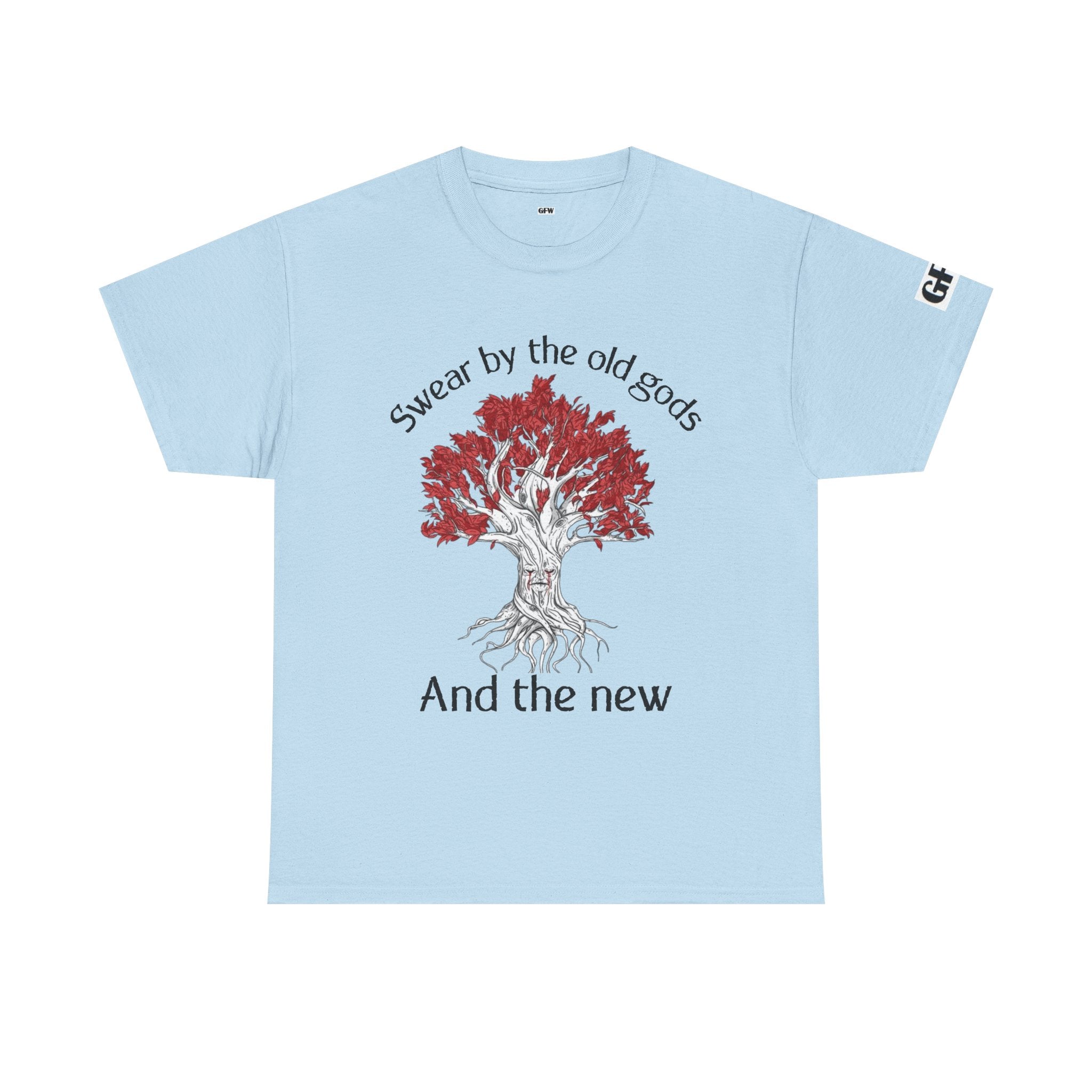 Old Gods & New Tree Tee — "Swear by the old gods and the new" Graphic Shirt