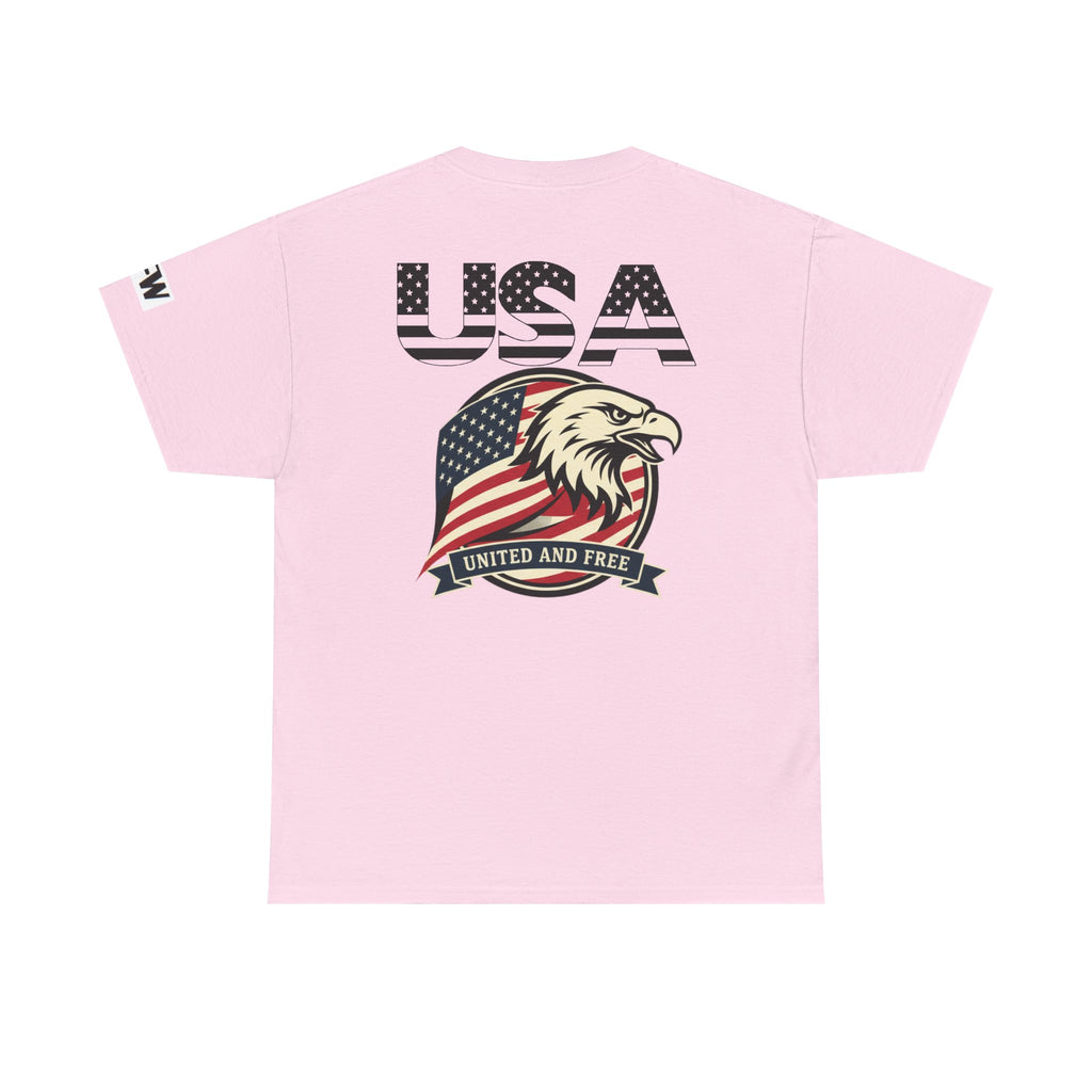 USA Bald Eagle T‑Shirt — "United and Free" Patriotic Tee