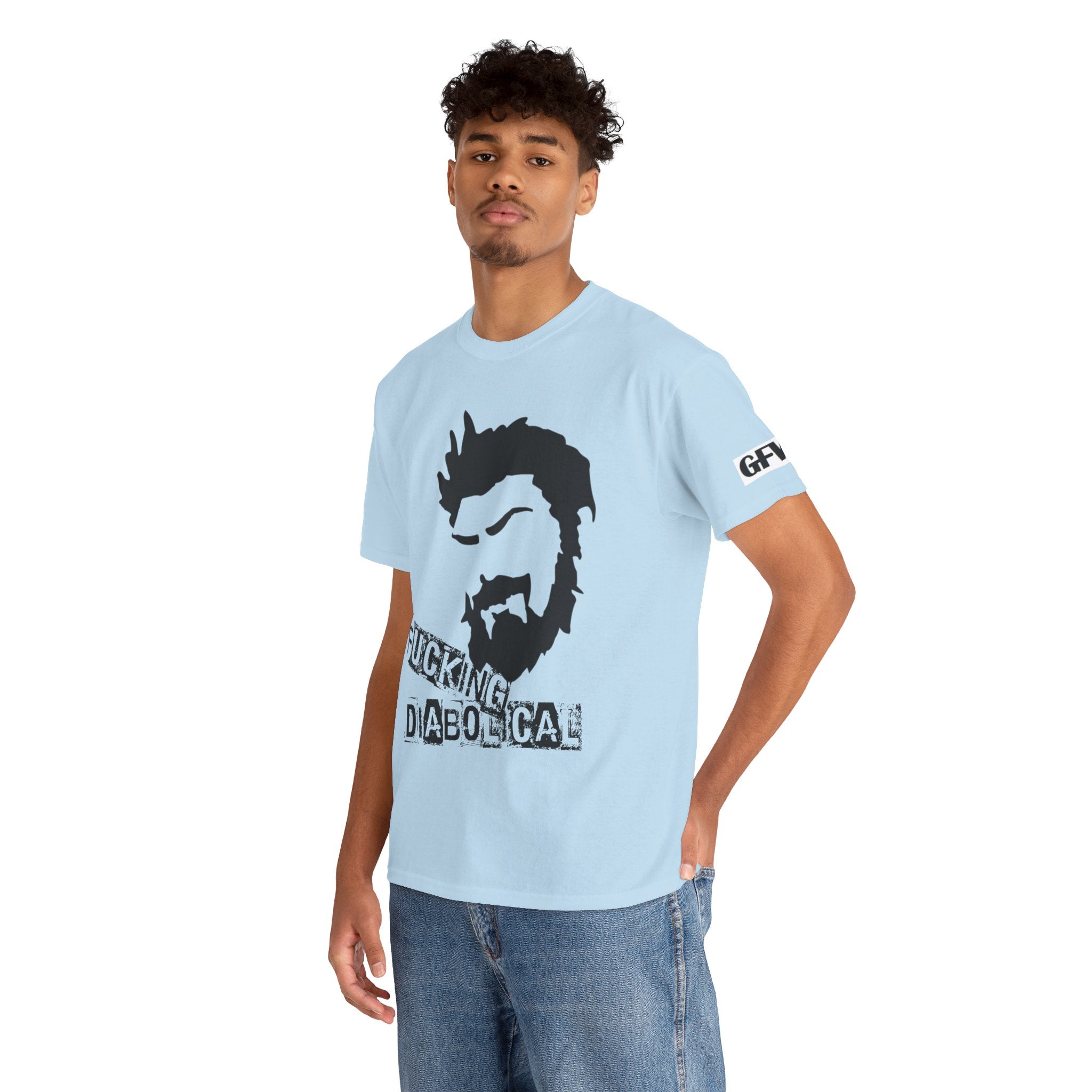 Diabolical Beard Graphic Tee – "Fucking Diabolical" White Cotton Shirt