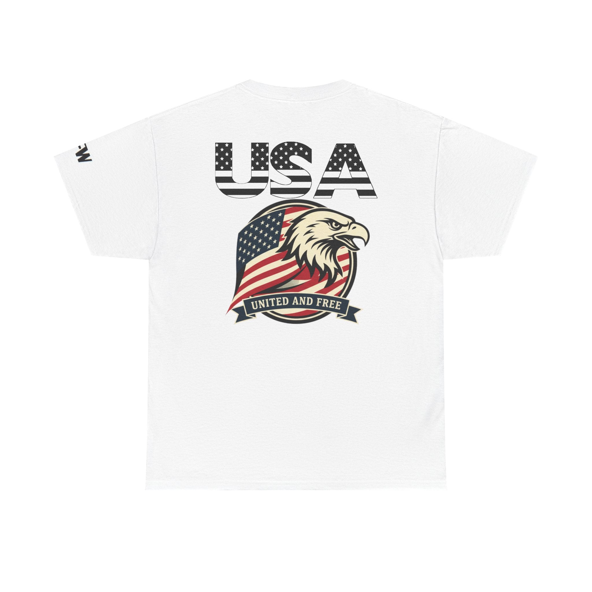 USA Bald Eagle T‑Shirt — "United and Free" Patriotic Tee
