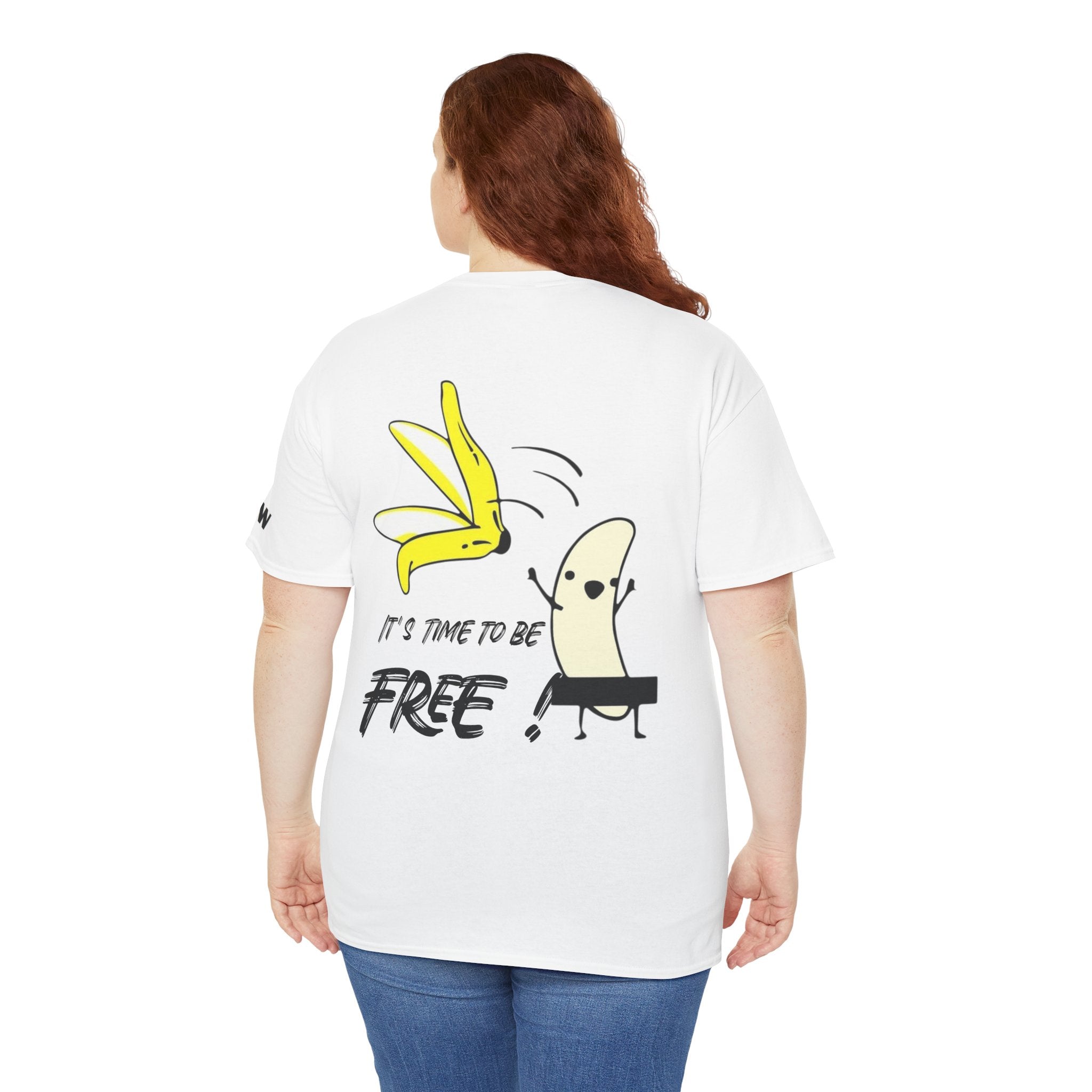 Banana Peel Freedom Tee — "It's Time to Be Free" Graphic T-Shirt