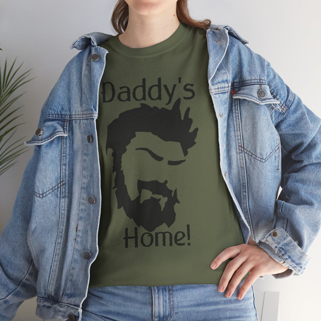 Daddy's Home T-Shirt — Men's Beard Silhouette Father's Day Tee
