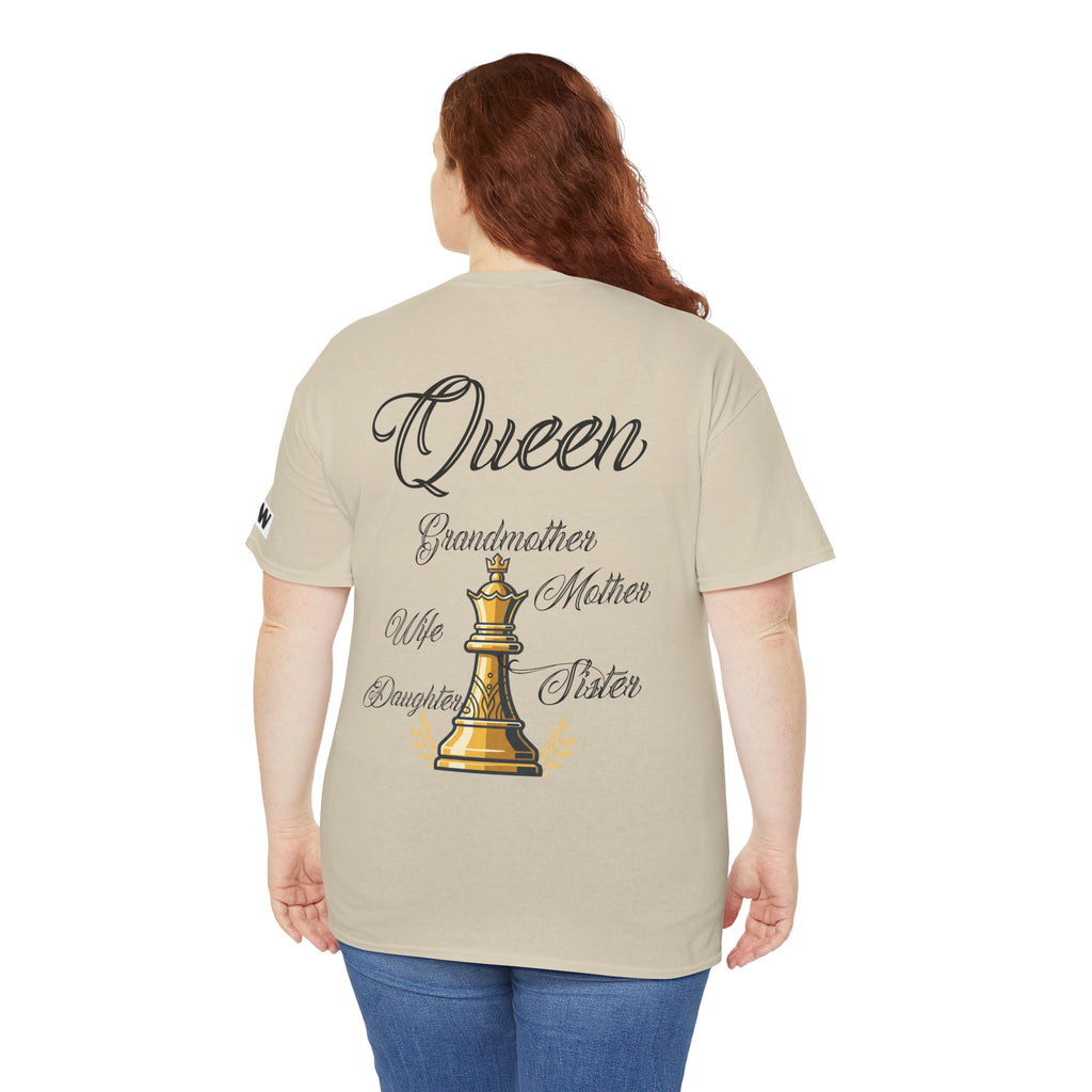 Queen Chess Piece T-Shirt — "Queen" Family Roles Tee (Grandmother, Wife, Mother, Daughter, Sister)