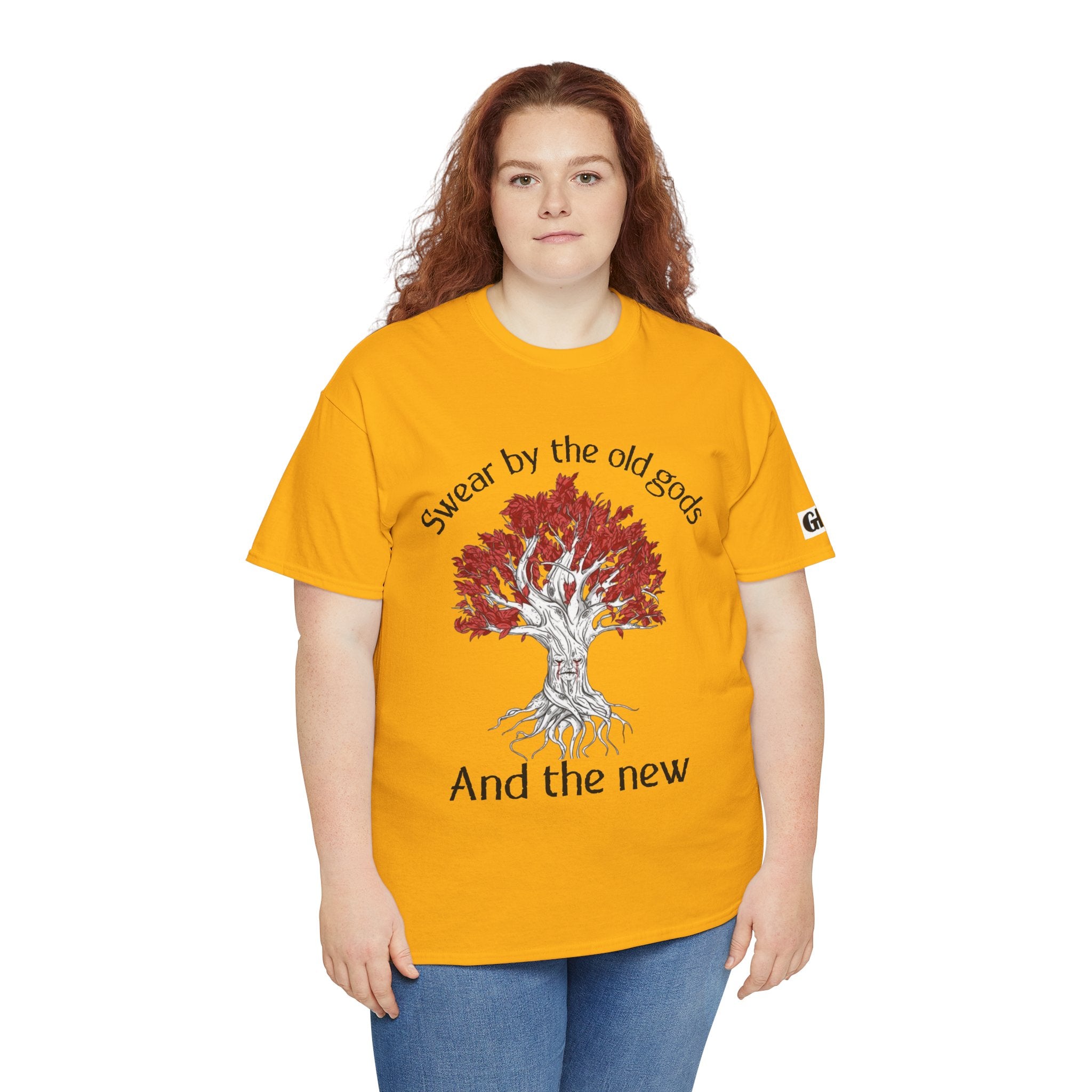Old Gods & New Tree Tee — "Swear by the old gods and the new" Graphic Shirt