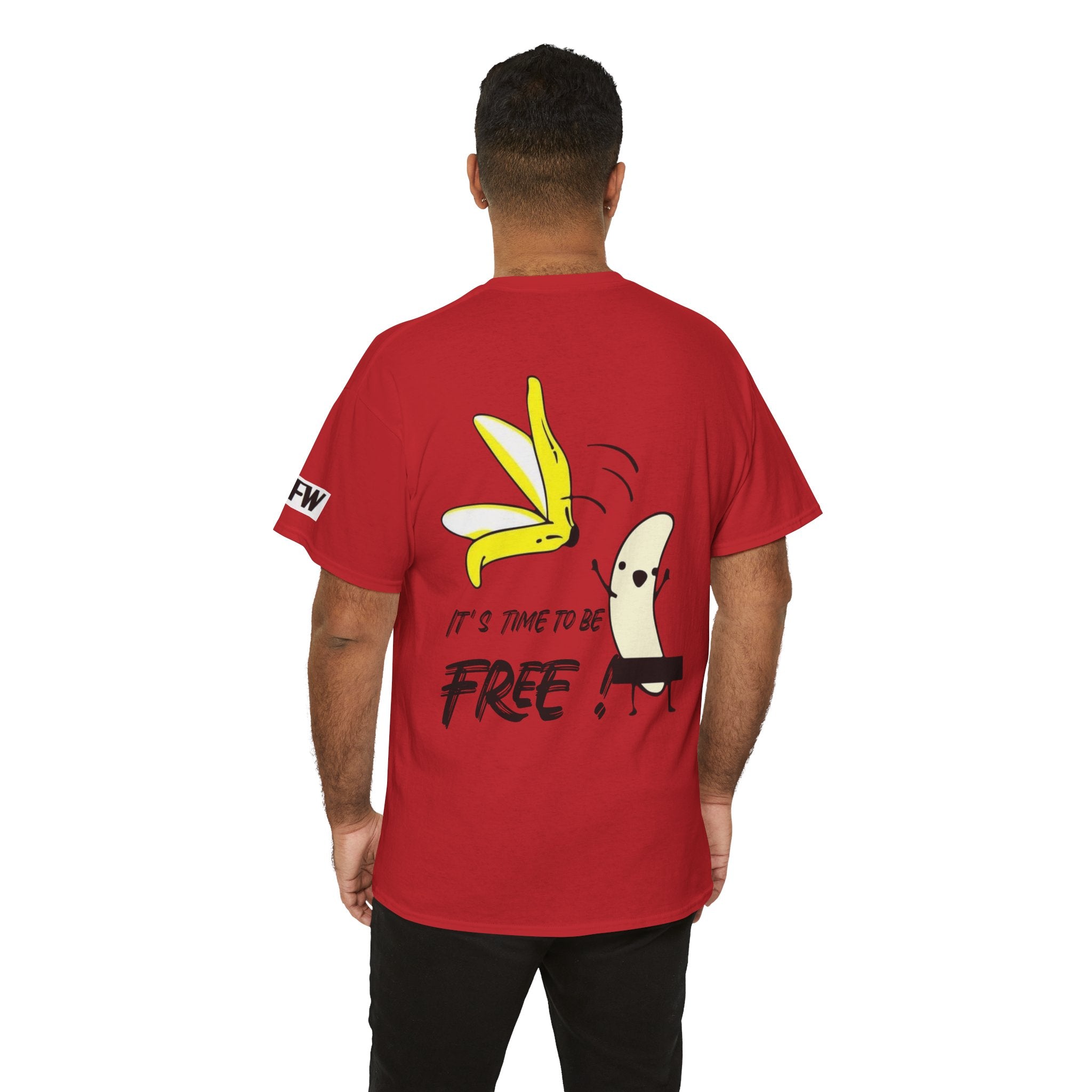 Banana Peel Freedom Tee — "It's Time to Be Free" Graphic T-Shirt