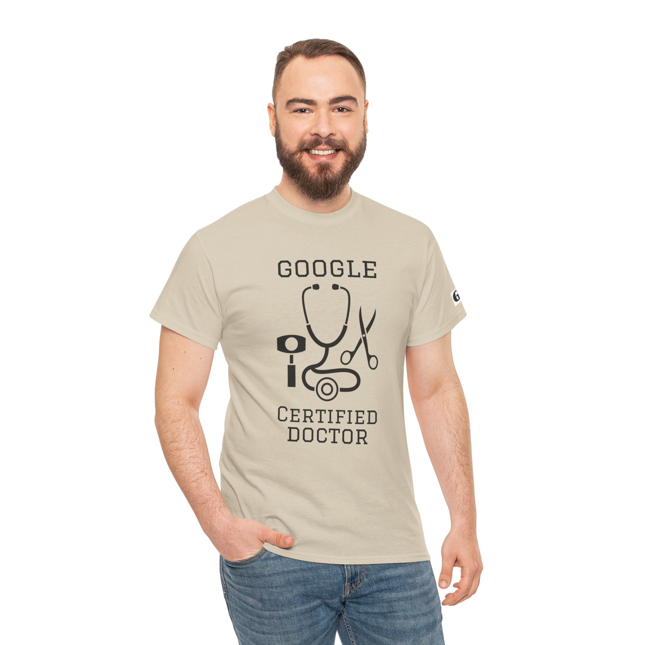 Google Certified Doctor T-Shirt — Funny Medical Tee for Doctors & Med Students