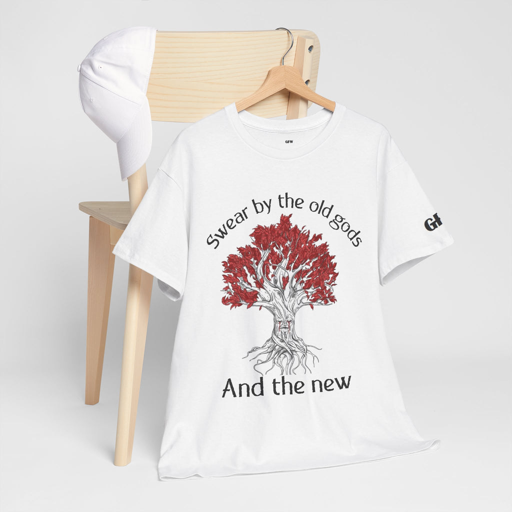 Old Gods & New Tree Tee — "Swear by the old gods and the new" Graphic Shirt