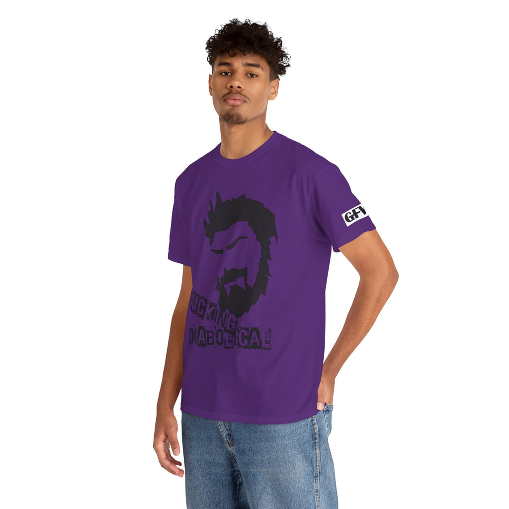Diabolical Beard Graphic Tee – "Fucking Diabolical" White Cotton Shirt