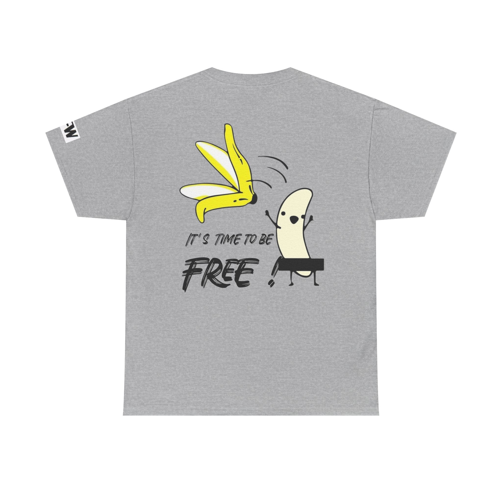 Banana Peel Freedom Tee — "It's Time to Be Free" Graphic T-Shirt