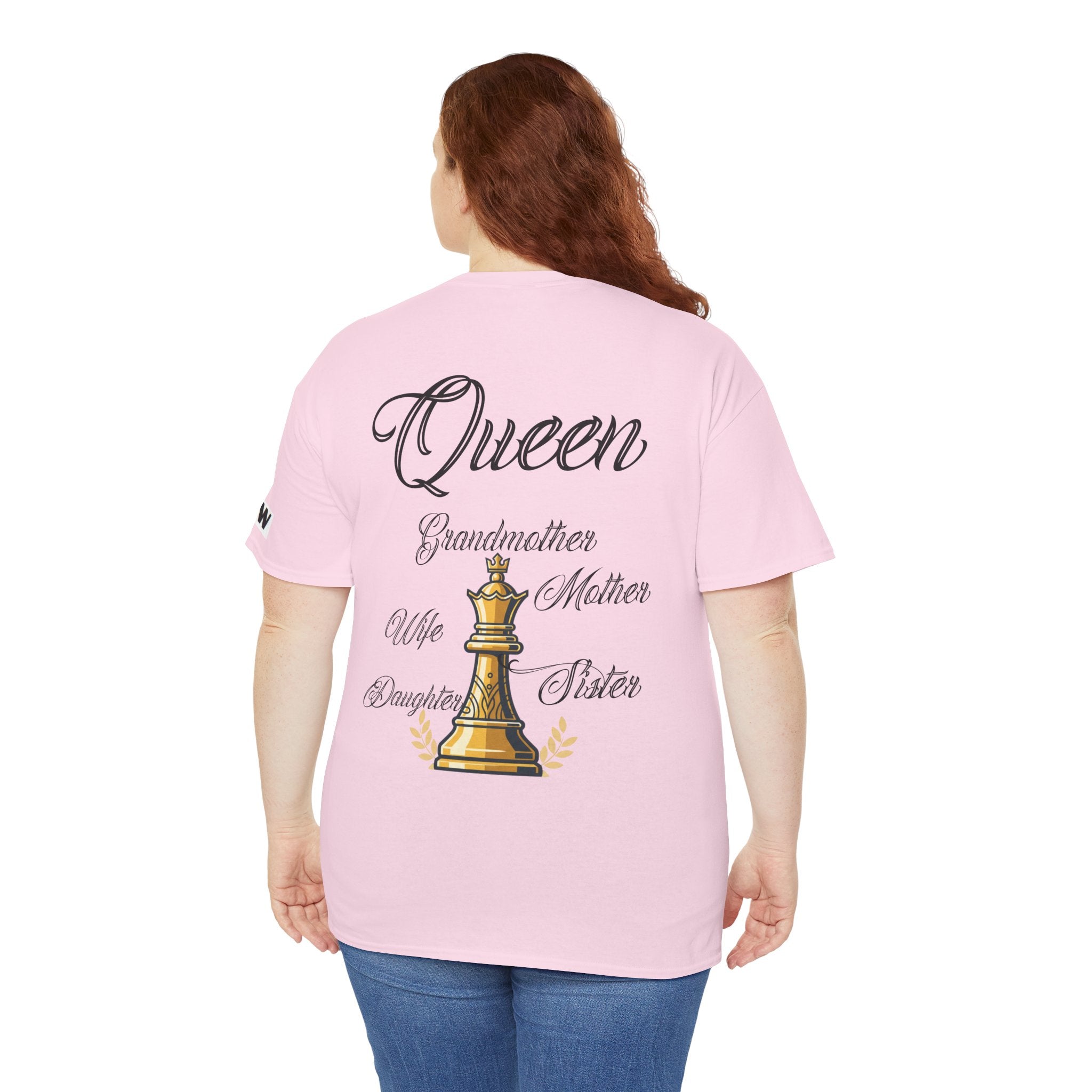 Queen Chess Piece T-Shirt — "Queen" Family Roles Tee (Grandmother, Wife, Mother, Daughter, Sister)