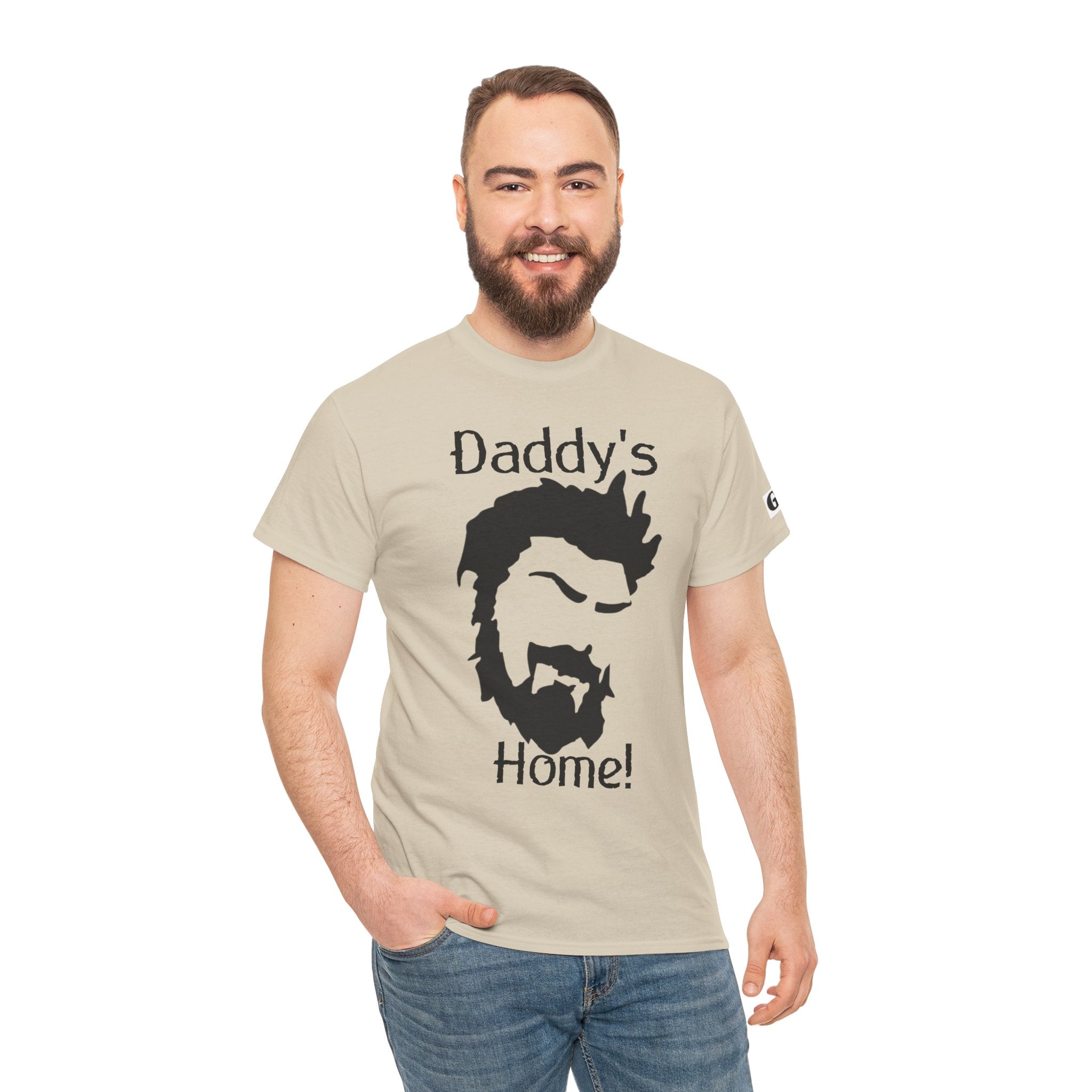 Daddy's Home T-Shirt — Men's Beard Silhouette Father's Day Tee