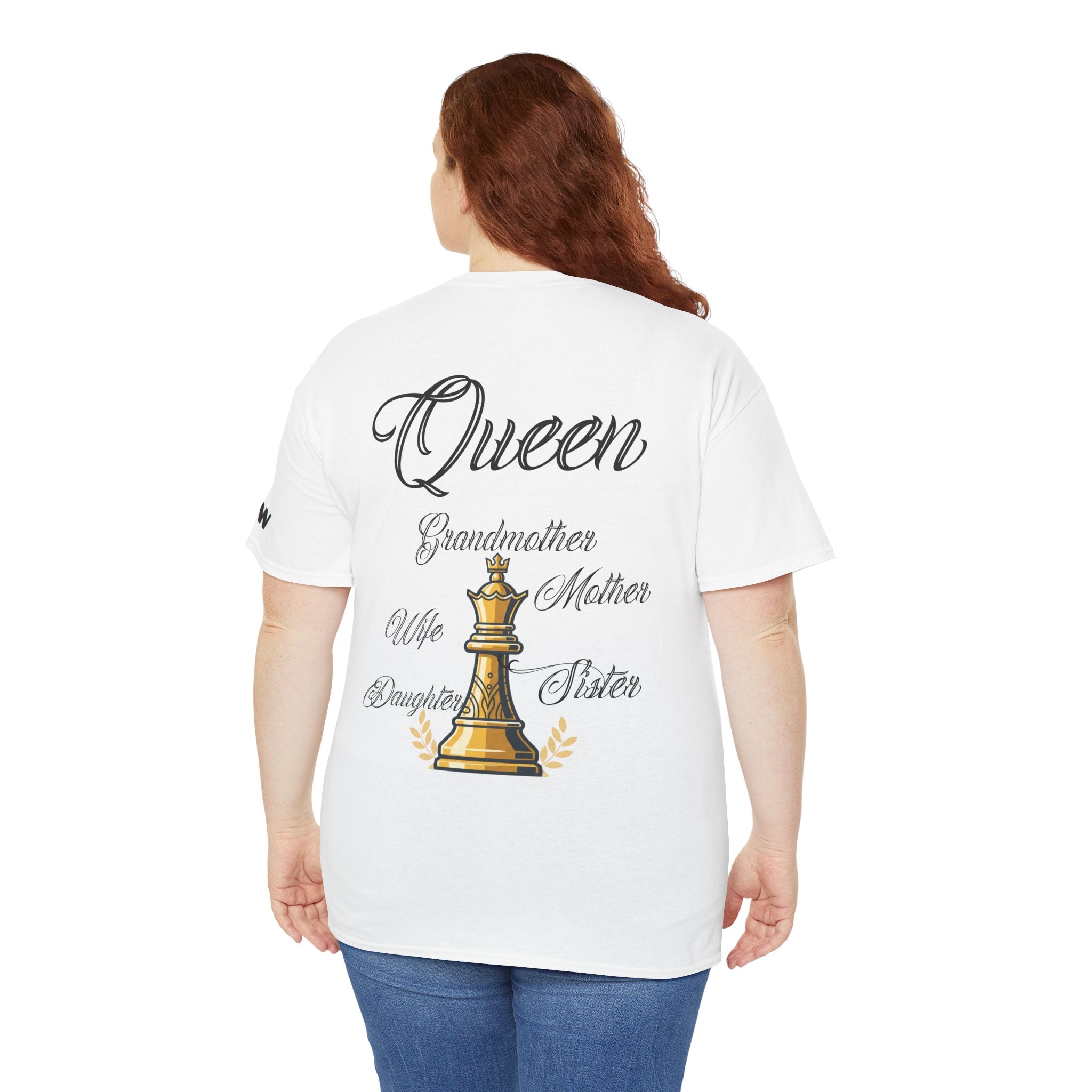 Queen Chess Piece T-Shirt — "Queen" Family Roles Tee (Grandmother, Wife, Mother, Daughter, Sister)