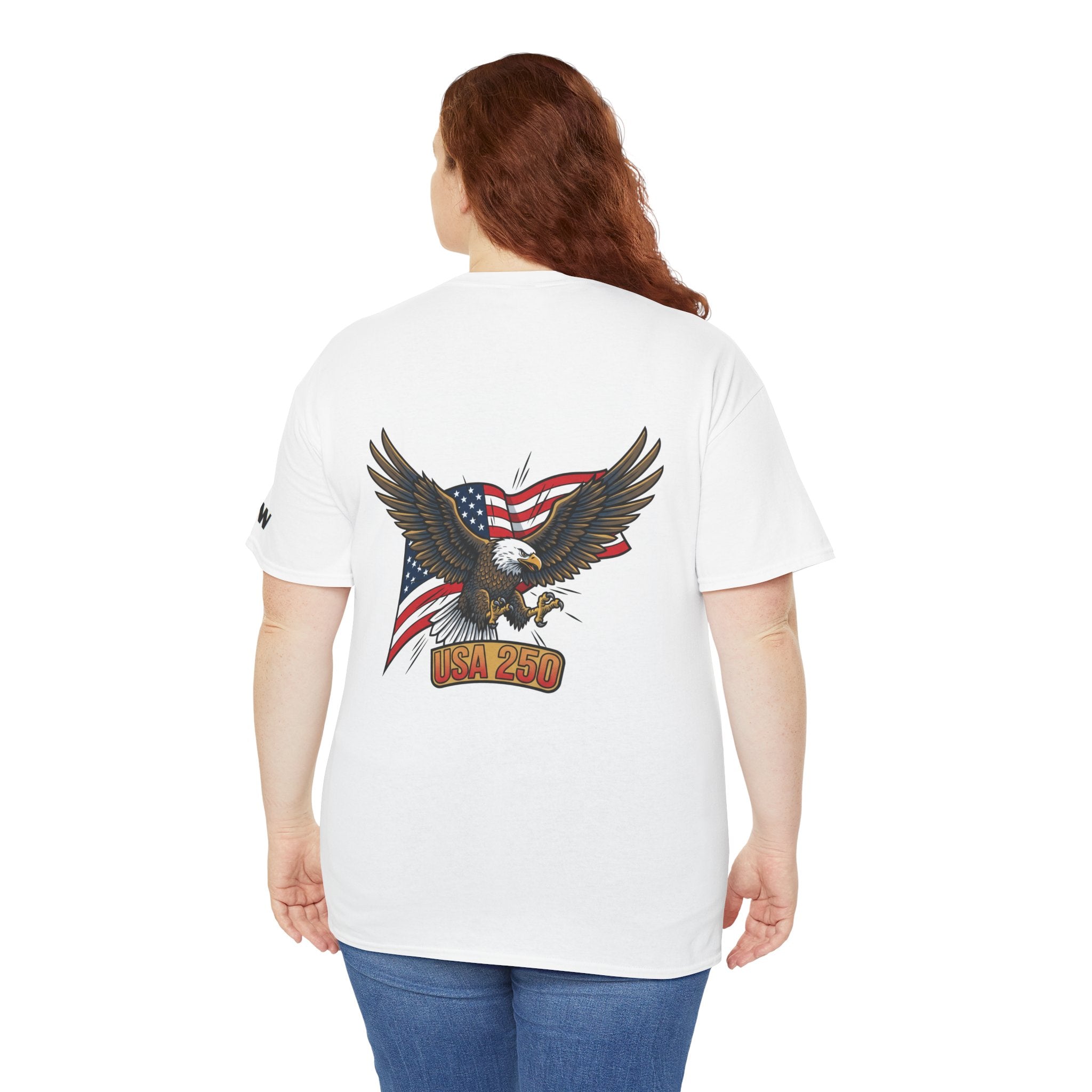 USA 250 Years Young T-Shirt — Patriotic Eagle American Flag Tee