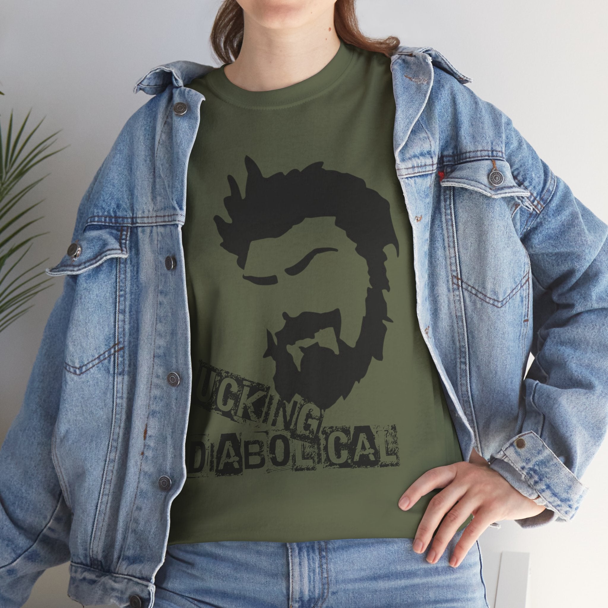 Diabolical Beard Graphic Tee – "Fucking Diabolical" White Cotton Shirt