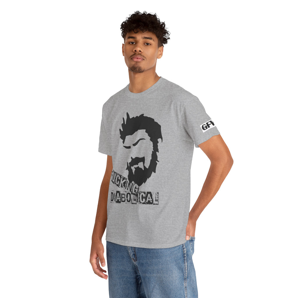 Diabolical Beard Graphic Tee – "Fucking Diabolical" White Cotton Shirt
