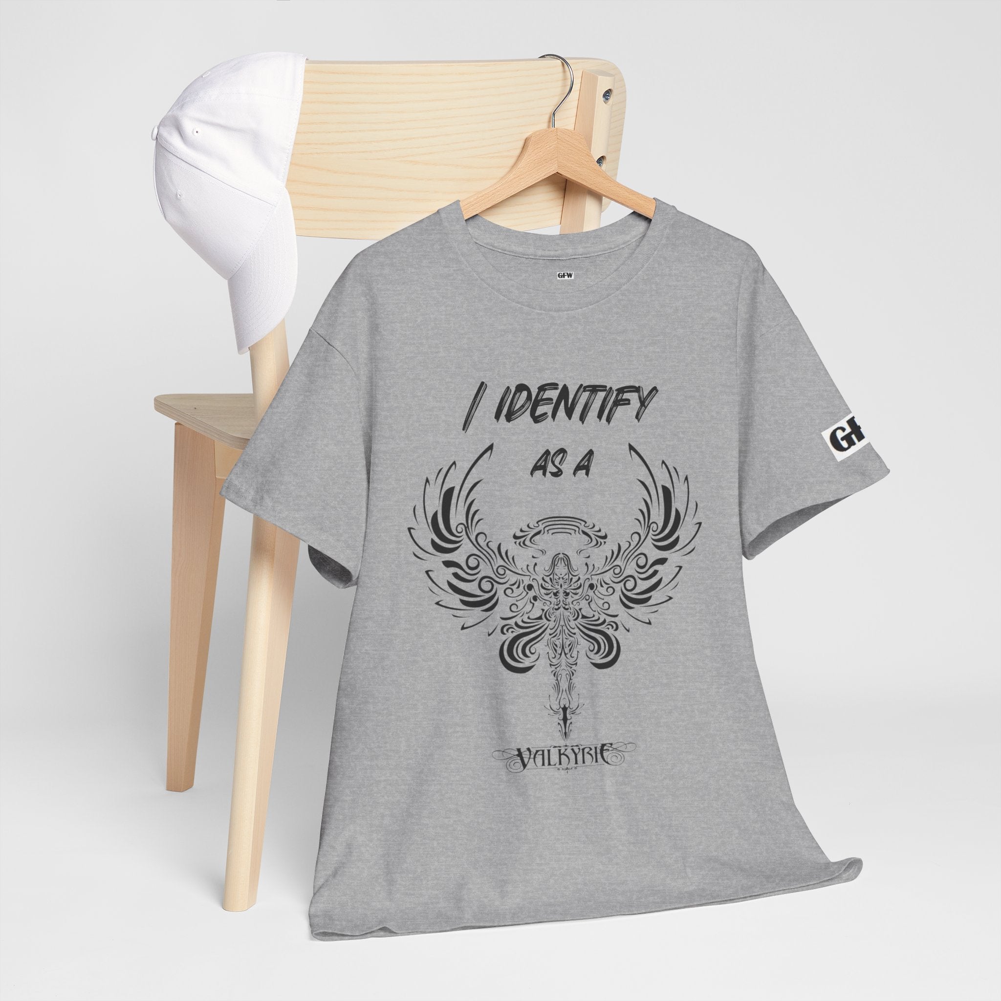 Valkyrie Winged Key T‑Shirt — "I Identify As a Valkyrie" Graphic Tee