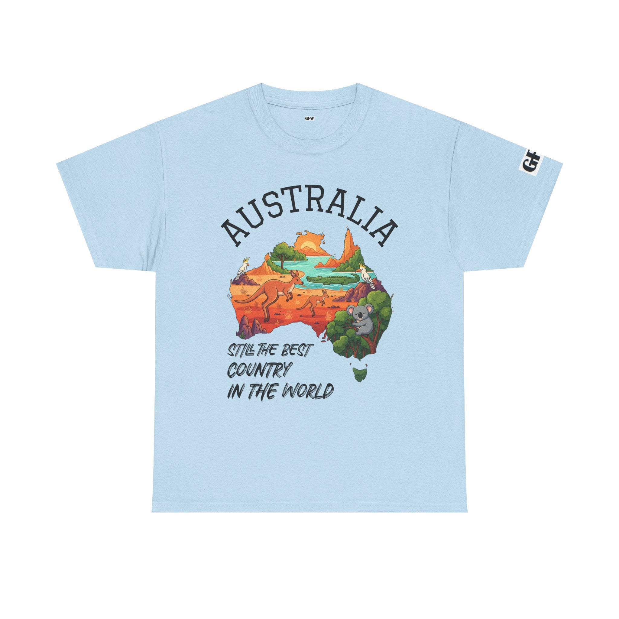 Australia Map Graphic Tee — "Australia: Still The Best Country in the World" Cotton T‑Shirt