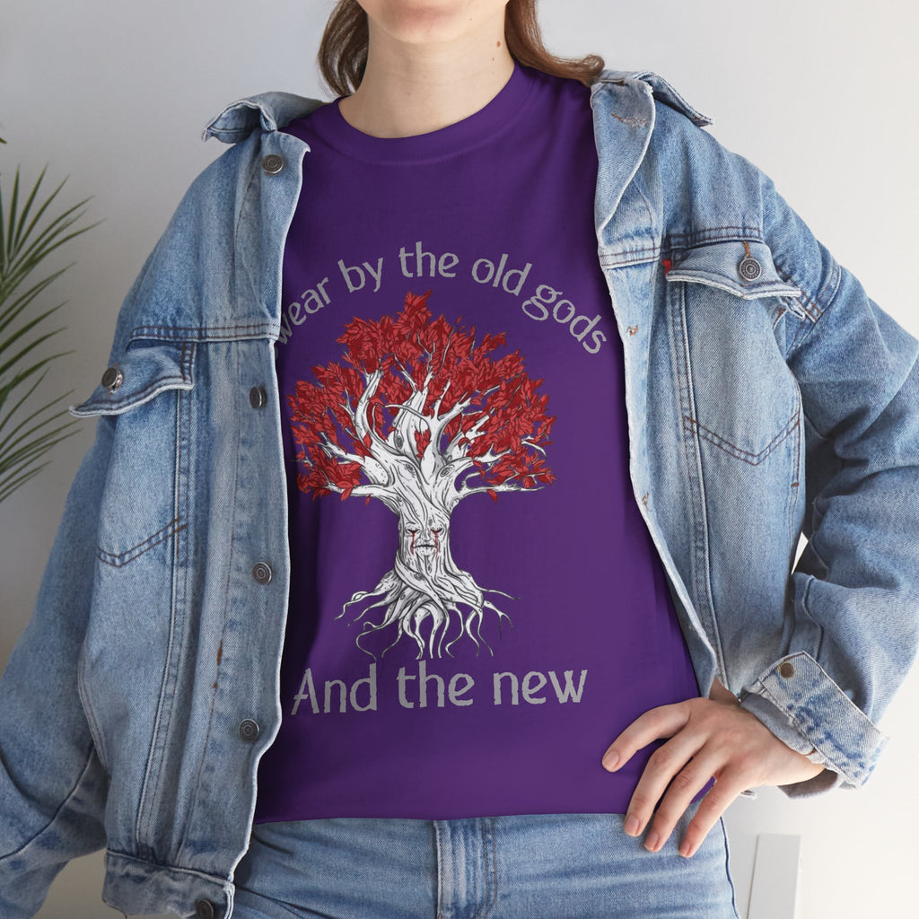 Old Gods & New Tree Tee — "Swear by the old gods and the new" Graphic Shirt