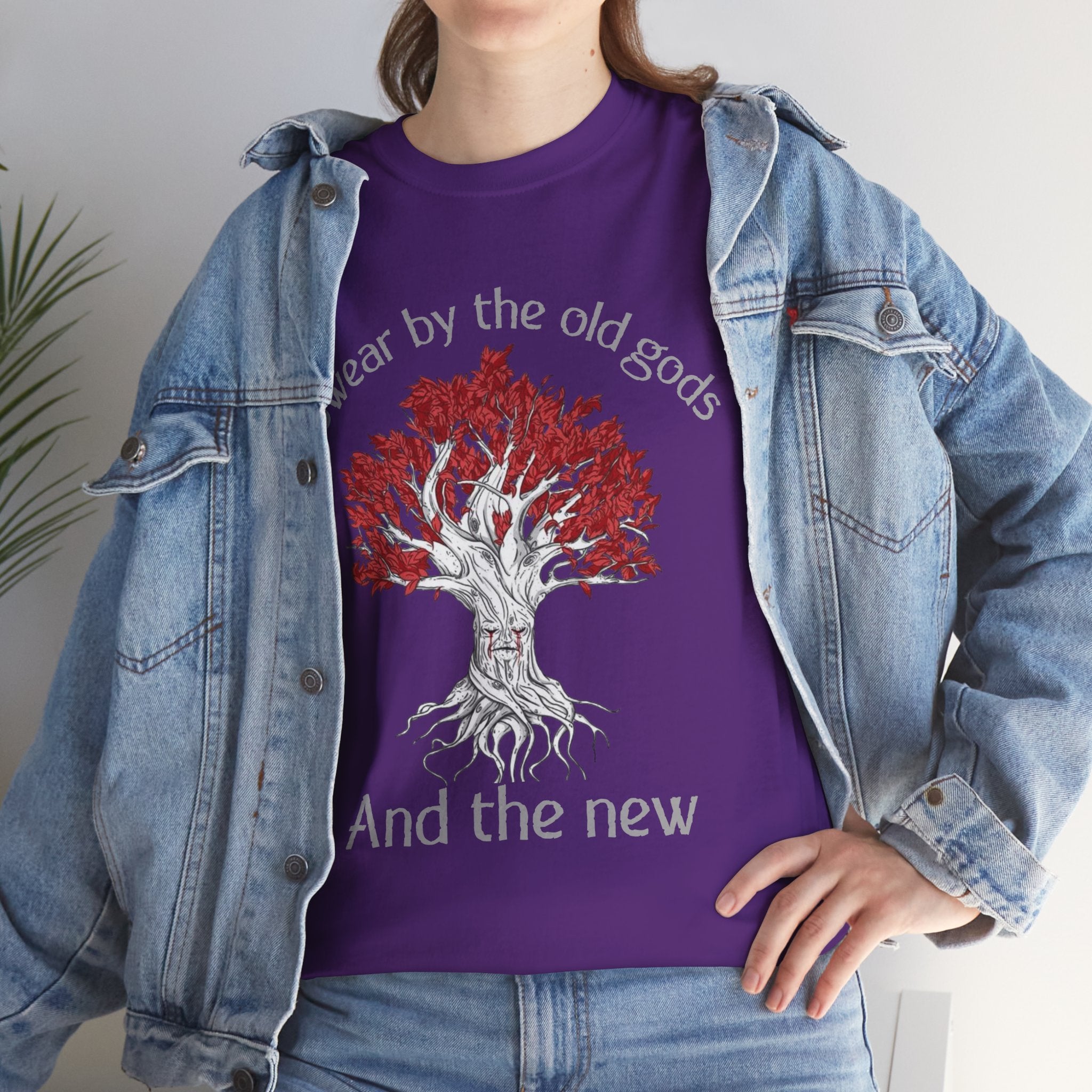 Old Gods & New Tree Tee — "Swear by the old gods and the new" Graphic Shirt