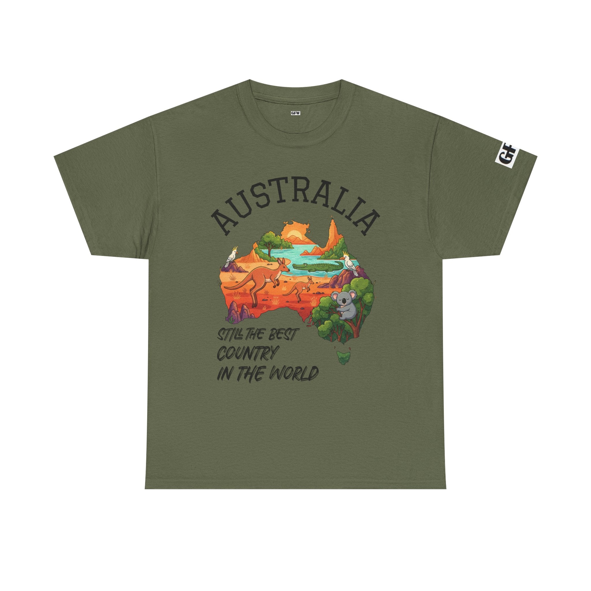 Australia Map Graphic Tee — "Australia: Still The Best Country in the World" Cotton T‑Shirt