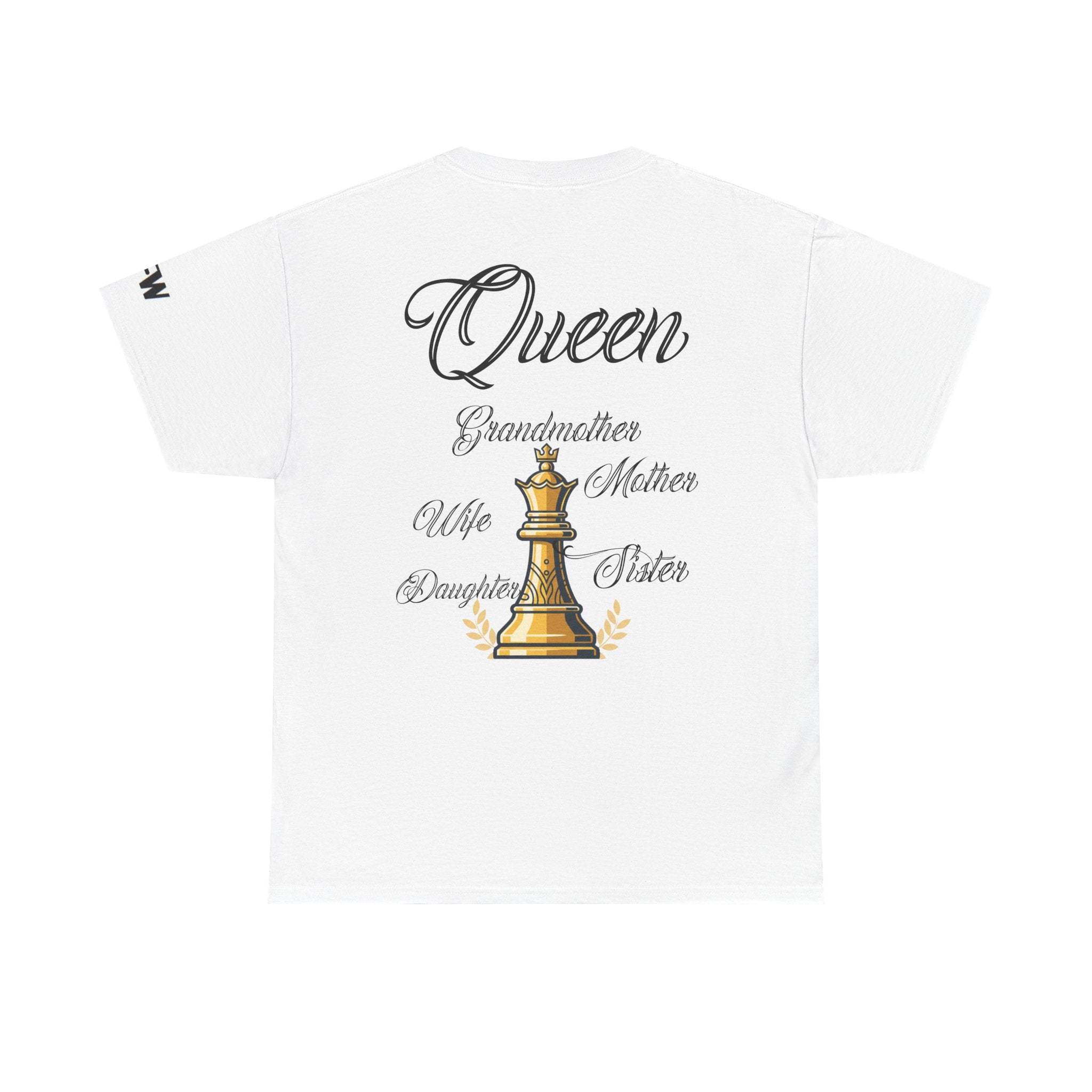 Queen Chess Piece T-Shirt — "Queen" Family Roles Tee (Grandmother, Wife, Mother, Daughter, Sister)