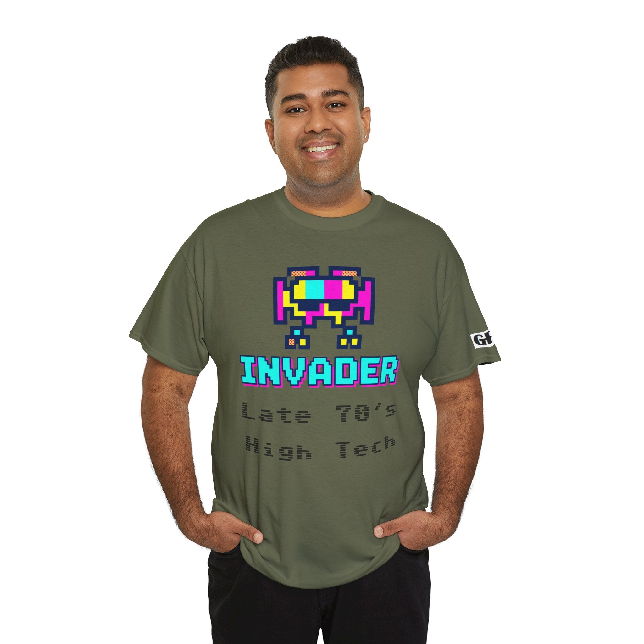Invader Retro Pixel Tee — "Late 70's High Tech" Vintage Video Game T-Shirt