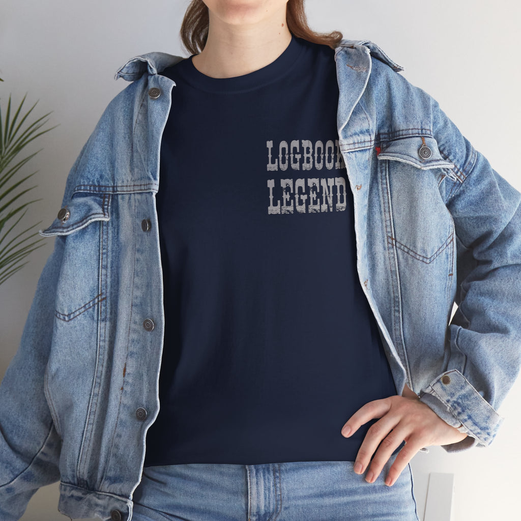 Logbook Legend Trucker Tee — "Logbook Legend" Graphic T-Shirt for Drivers
