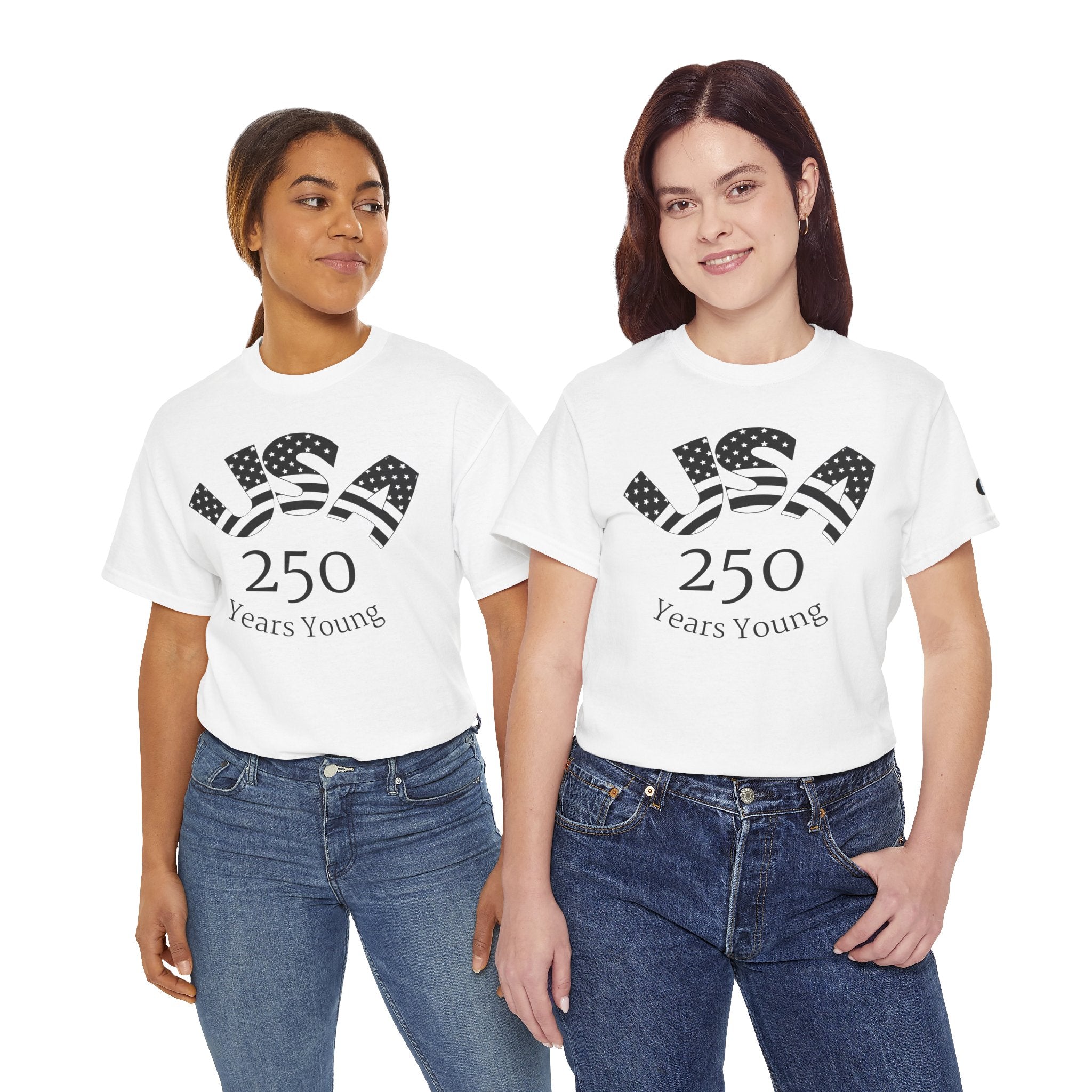 USA 250 Years Young T-Shirt — Patriotic Eagle American Flag Tee