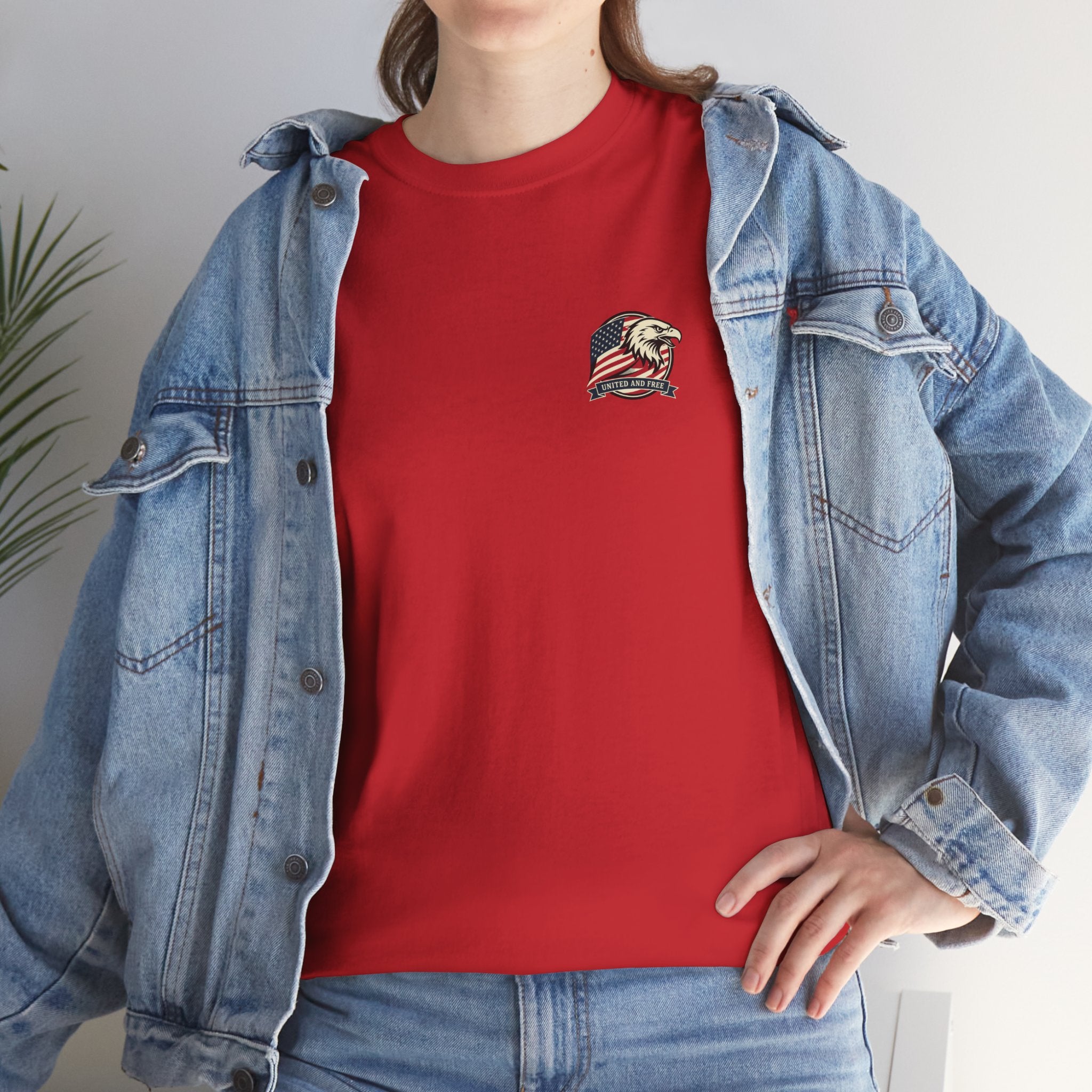USA Bald Eagle T‑Shirt — "United and Free" Patriotic Tee