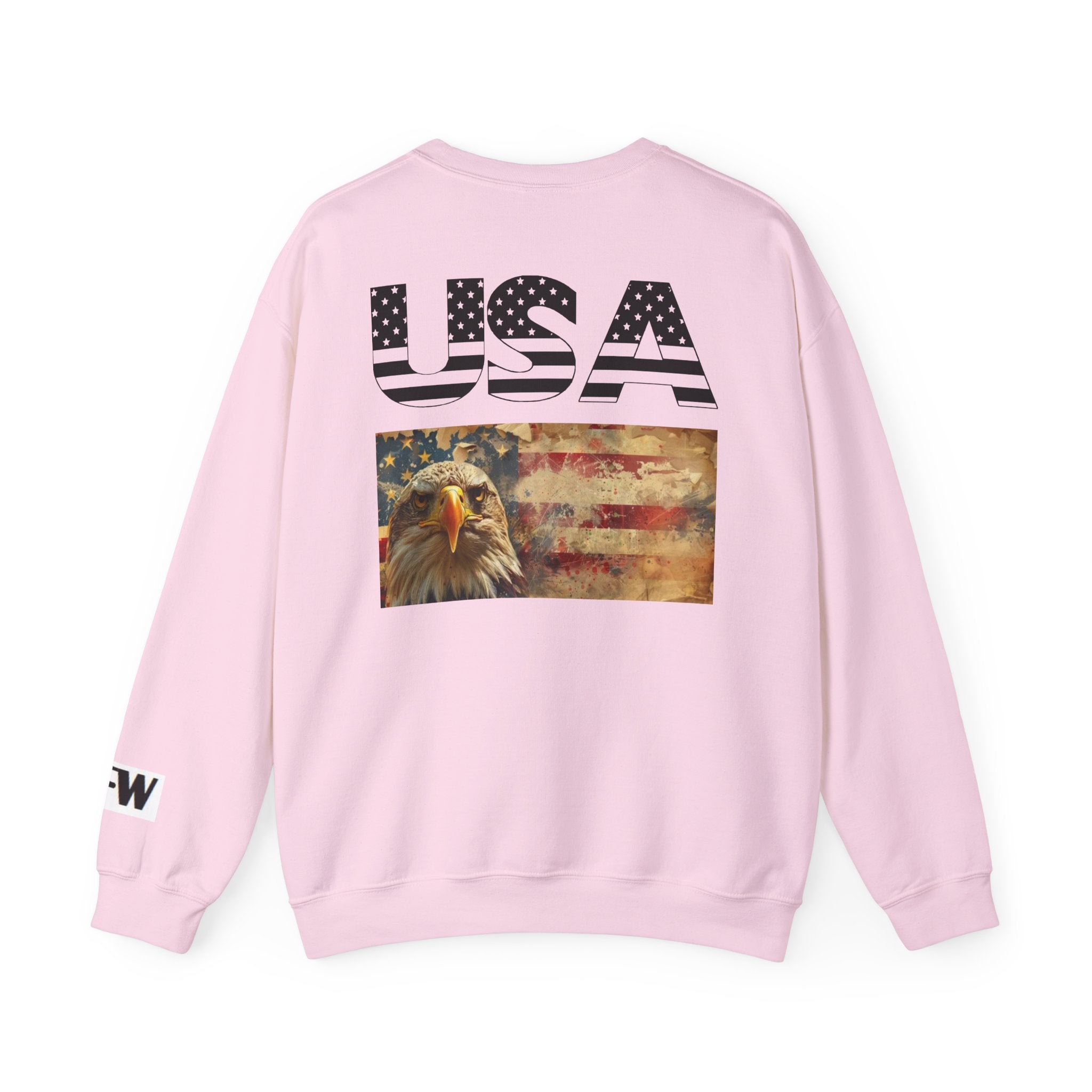 Patriotic USA Eagle Crewneck Sweatshirt — "YES I AM AN AMERICAN" Graphic