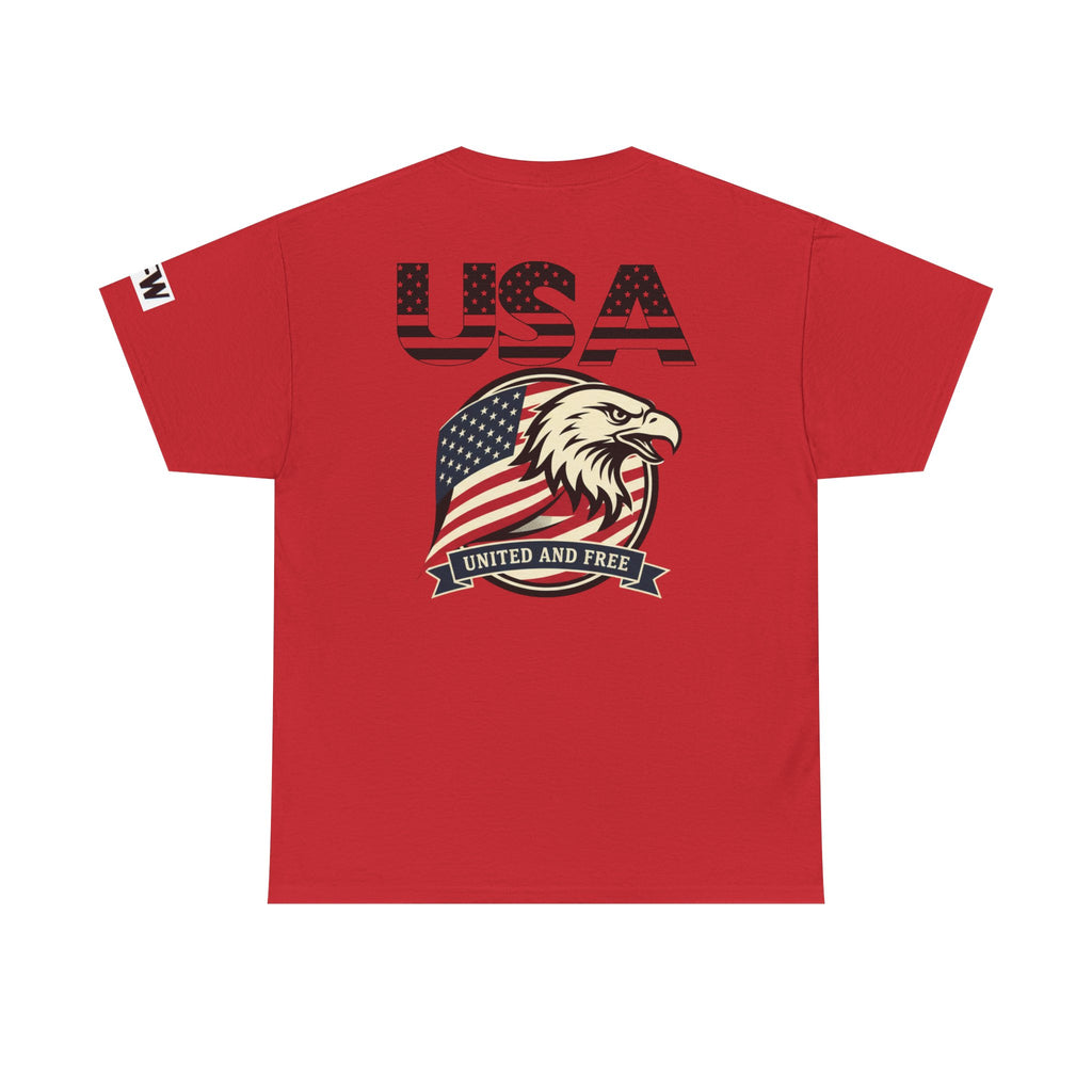 USA Bald Eagle T‑Shirt — "United and Free" Patriotic Tee
