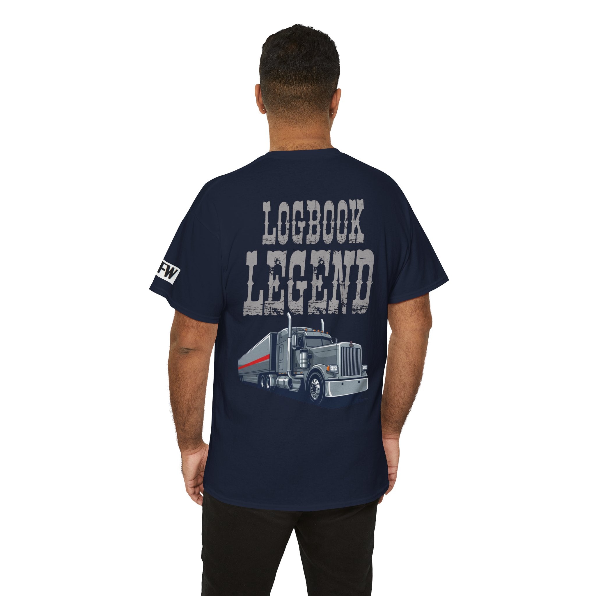 Logbook Legend Trucker Tee — "Logbook Legend" Graphic T-Shirt for Drivers