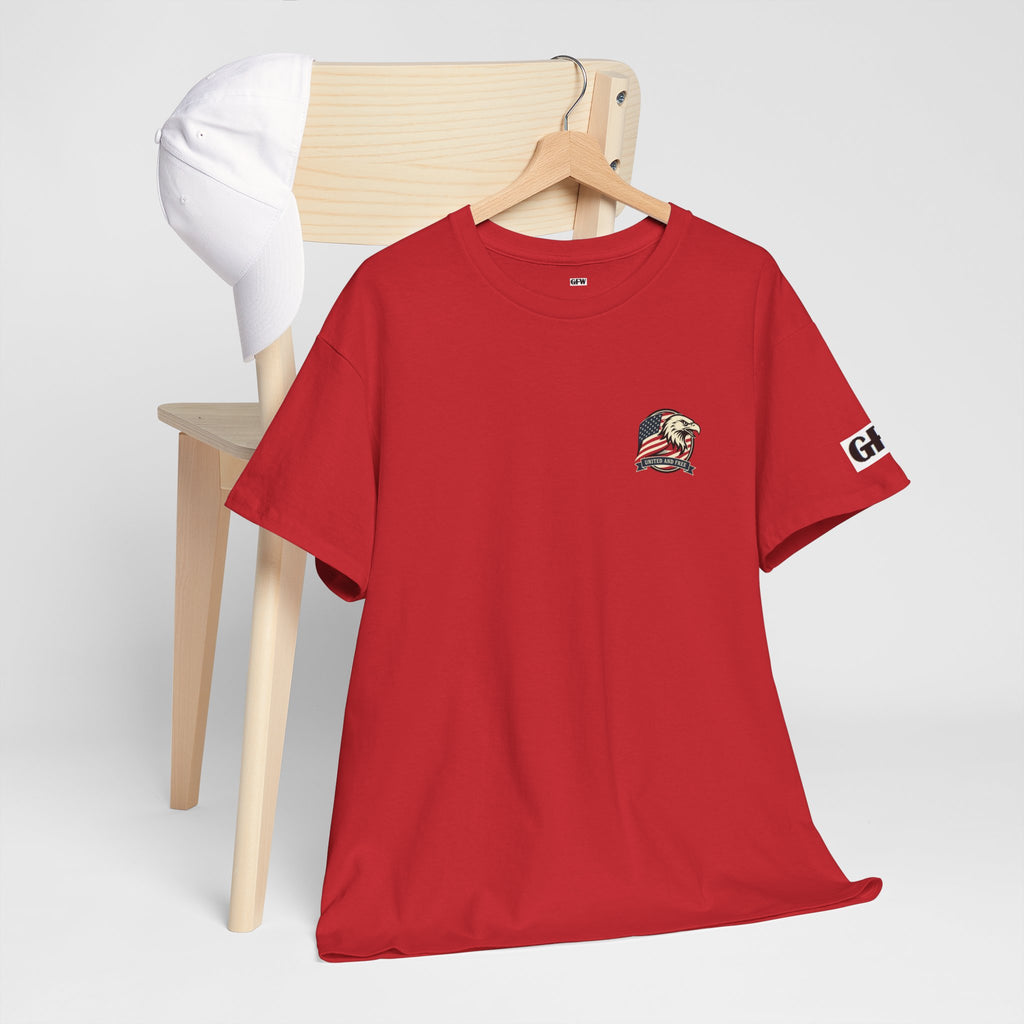 USA Bald Eagle T‑Shirt — "United and Free" Patriotic Tee