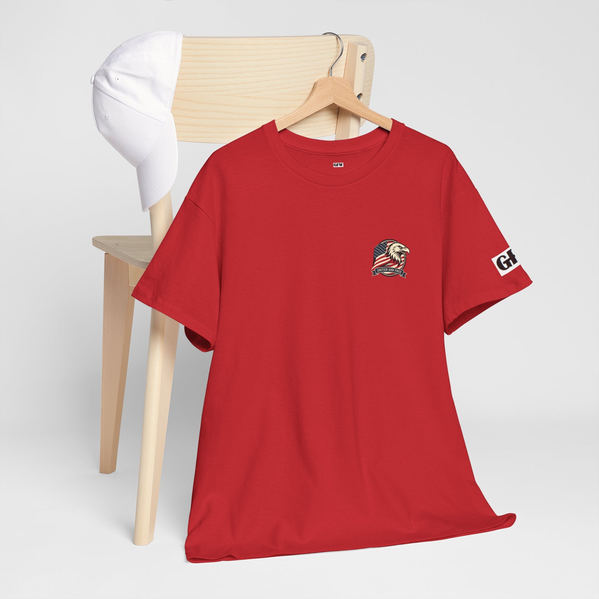 USA Bald Eagle T‑Shirt — "United and Free" Patriotic Tee